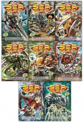 Sea Quest Series 5 and 6 Collection by Adam Blade - 8 book paperback set for ages 7-9, including Sythid the Spider Crab