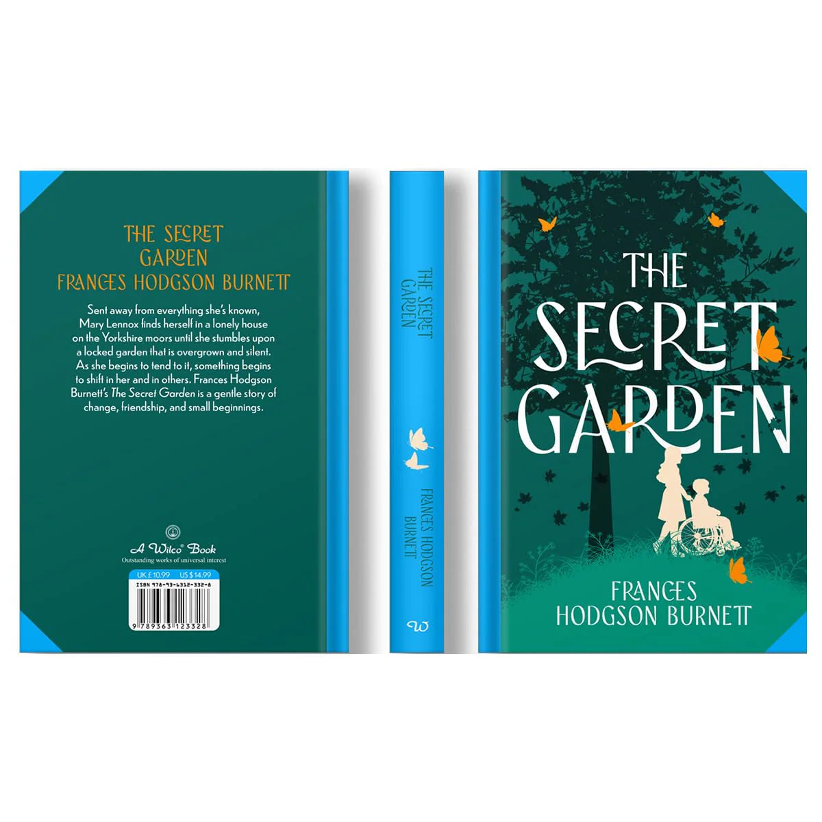 The Secret Garden by Frances Hodgson Burnett - deluxe hardback classic novel, spine view