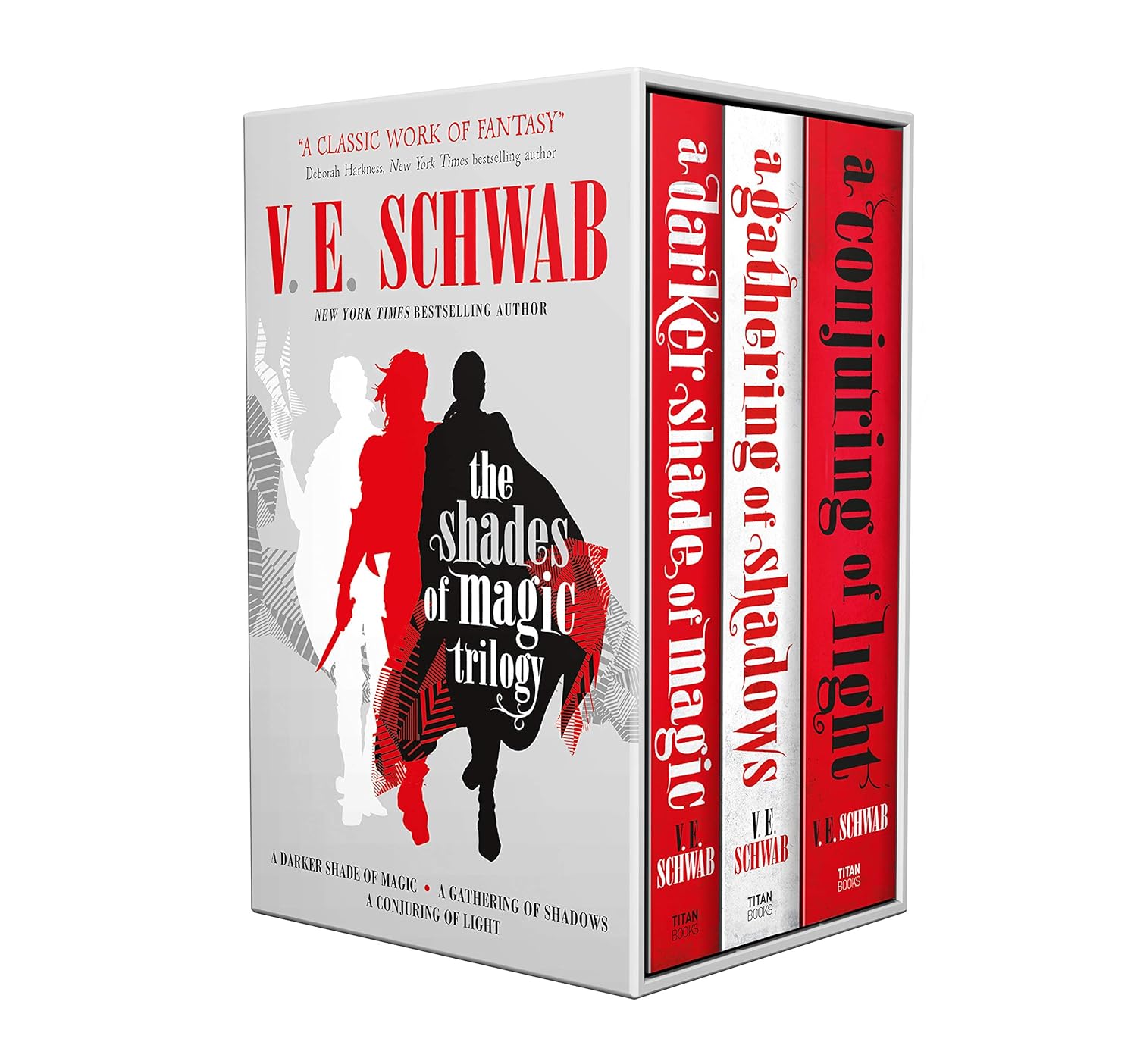 Shades of Magic trilogy slipcase set by V.E. Schwab - 3 paperback books including A Darker Shade of Magic, A Gathering of Shadows and A Conjuring of Light