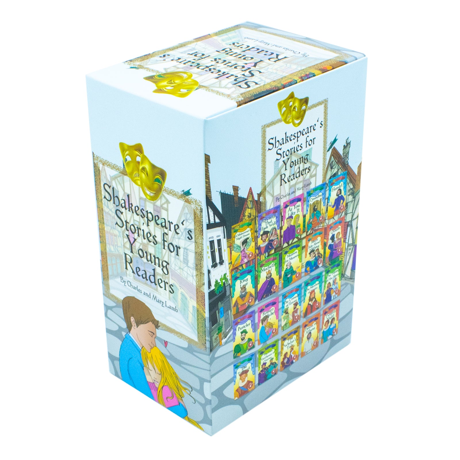 Shakespeare's Stories for Young Readers 20 Books Set - close-up of paperback covers including Hamlet and Macbeth