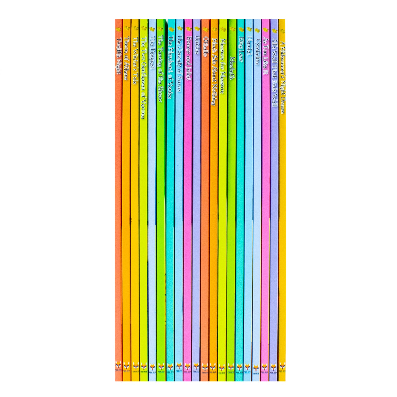 Shakespeare's Stories for Young Readers 20 Books Collection Set - spines showing full title list