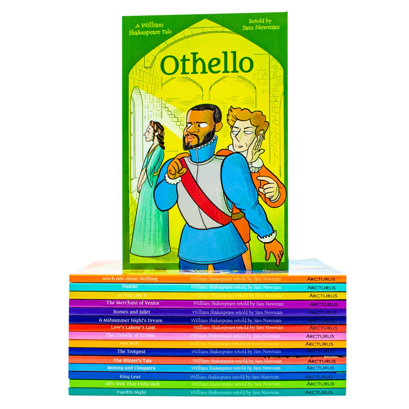 Shakespeare's Tales Retold for Children box set - Ages 7+ paperback books laid out