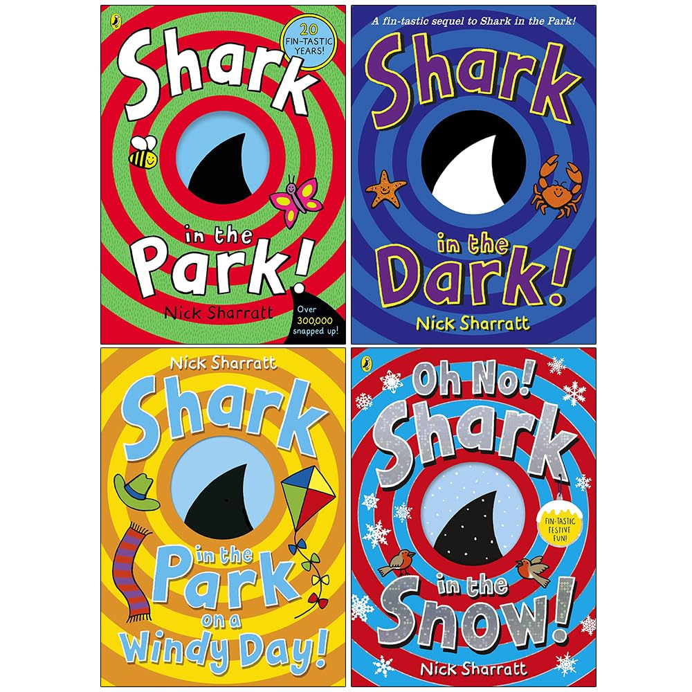 Shark in the Park 4 Books Collection Set by Nick Sharratt - paperback picture books for ages 3-7