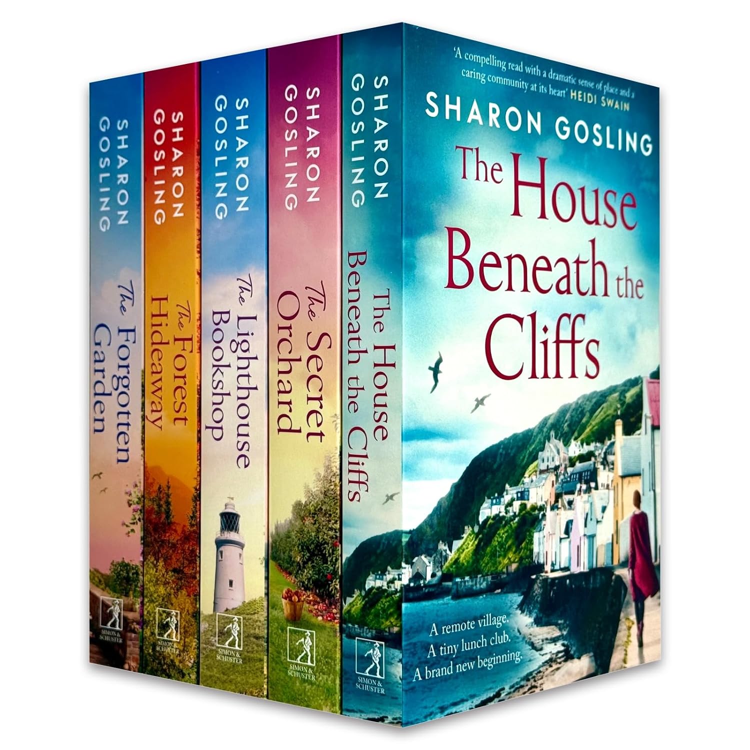 The House Beneath the Cliffs by Sharon Gosling - paperback cover, part of the 5 book Sharon Gosling fiction collection