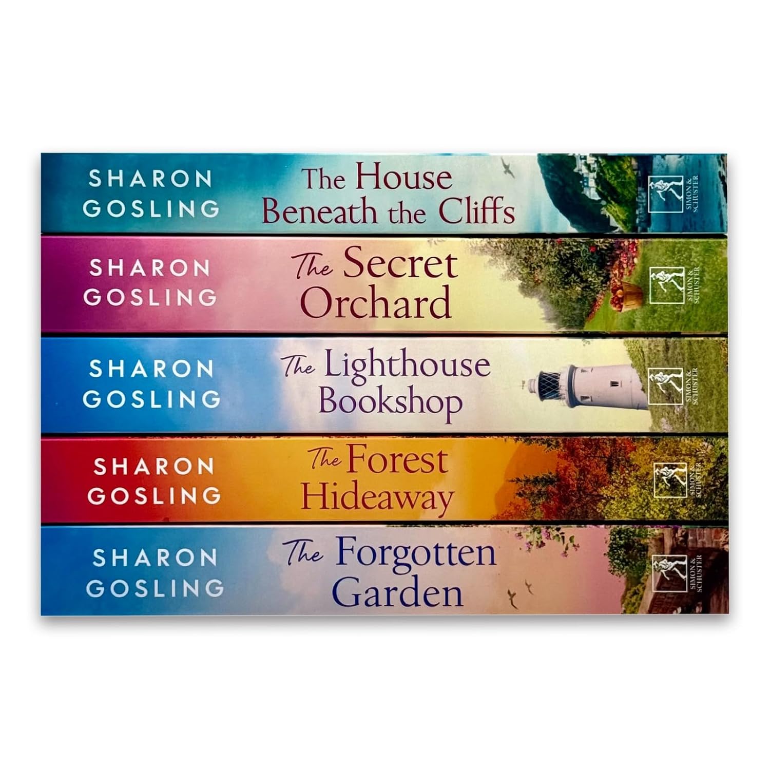 The Lighthouse Bookshop by Sharon Gosling - paperback cover, part of the 5 book Sharon Gosling fiction collection