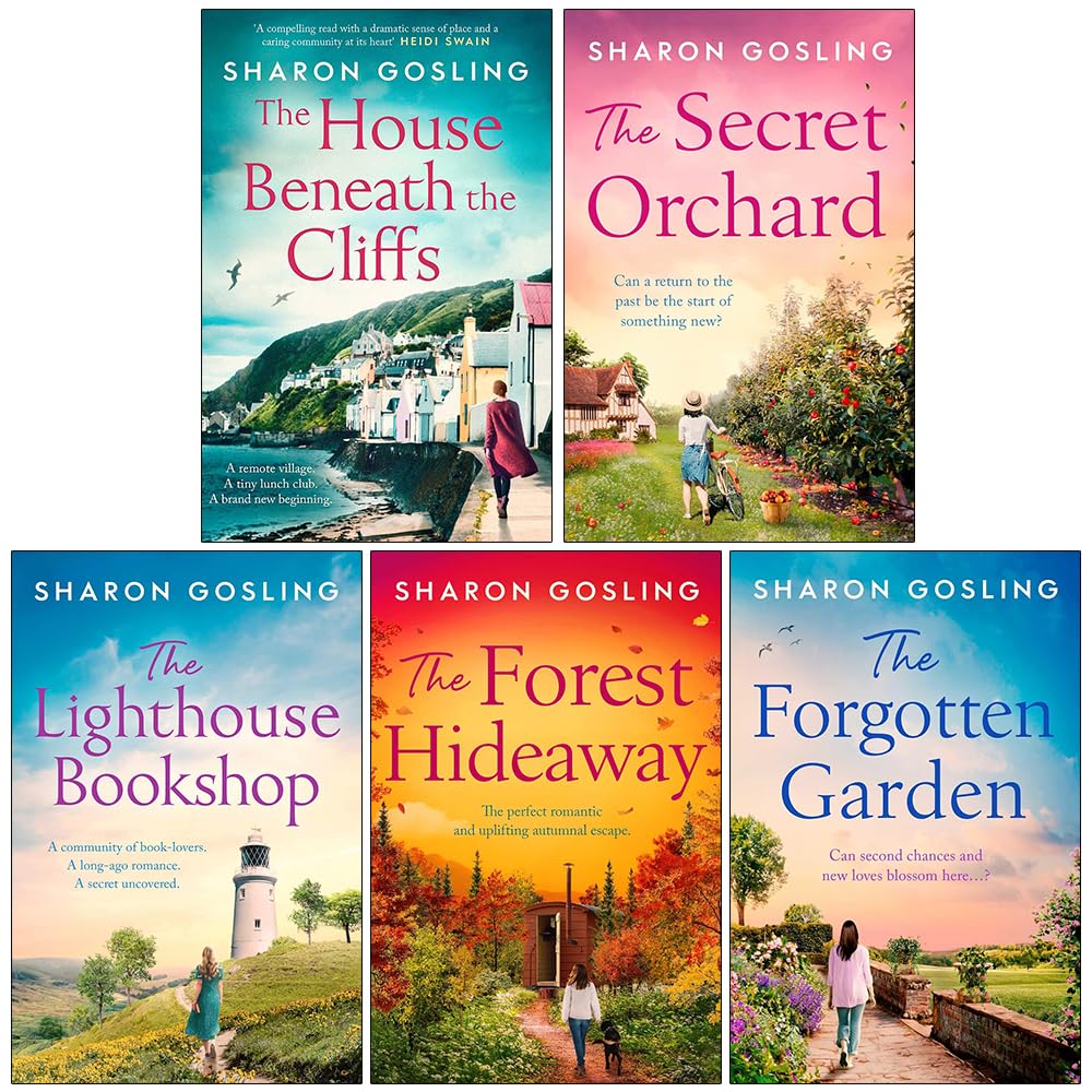 The Secret Orchard by Sharon Gosling - paperback cover, part of the 5 book Sharon Gosling fiction collection