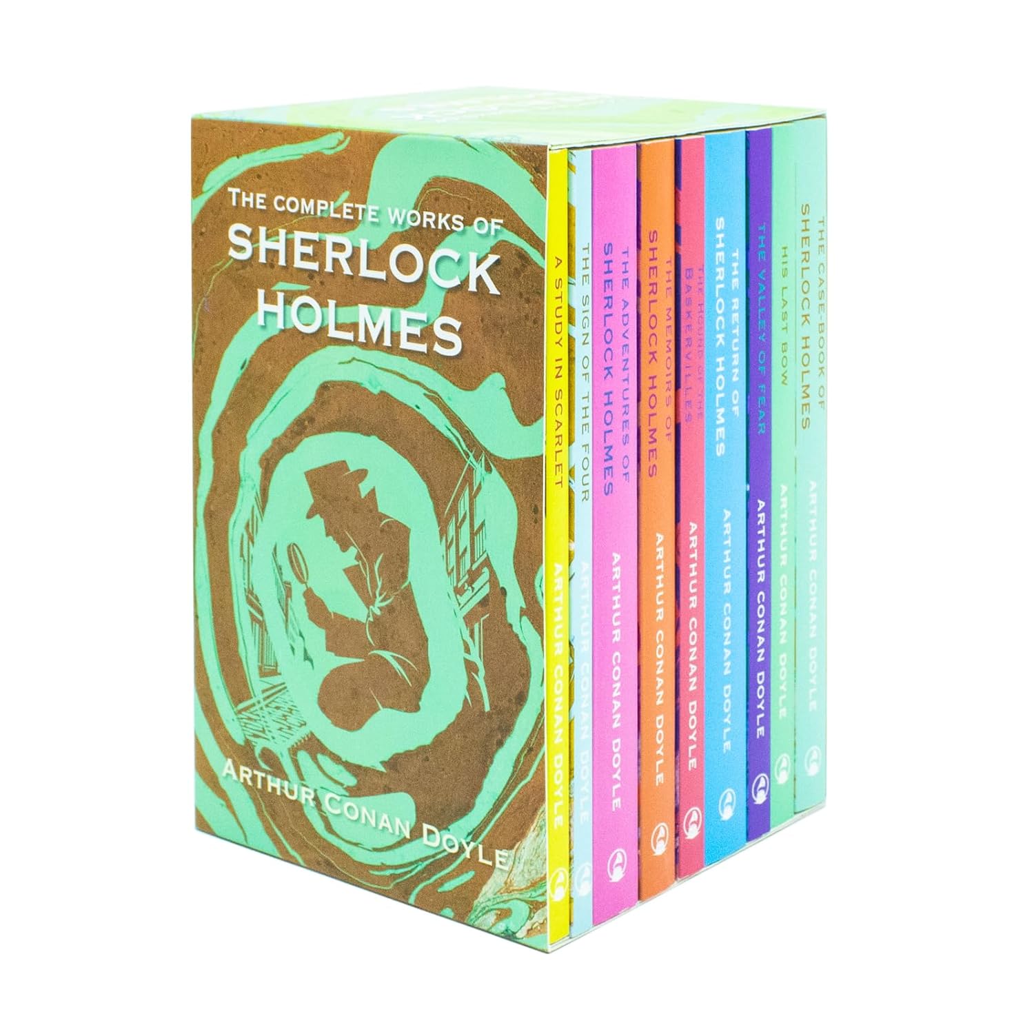 Sherlock Holmes Complete Works 9 Book Collection Set by Arthur Conan Doyle - paperback front cover