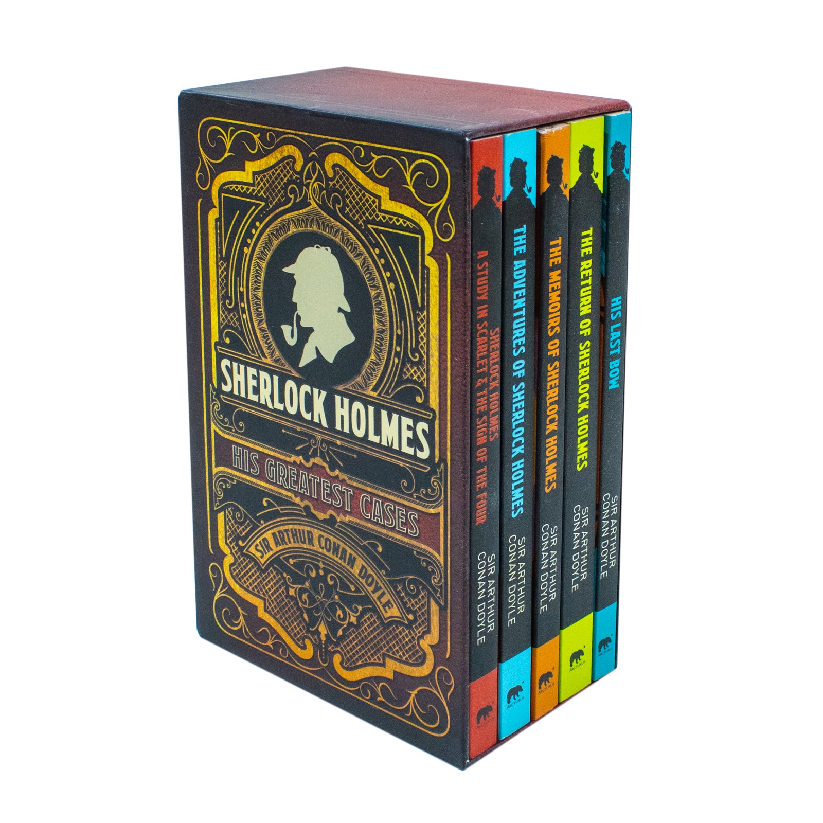 Sherlock Holmes: His Greatest Cases 5-Book Paperback Boxed Set by Arthur Conan Doyle - front cover