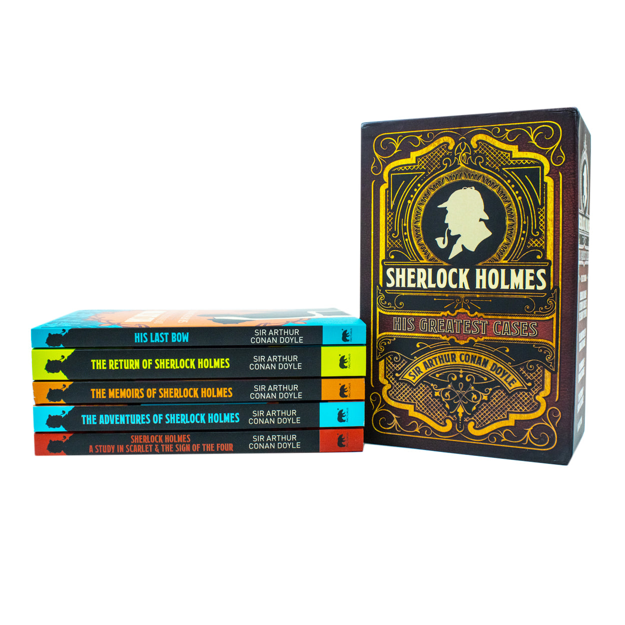 Sherlock Holmes His Greatest Cases boxed set - Study in Scarlet and Sign of the Four cover