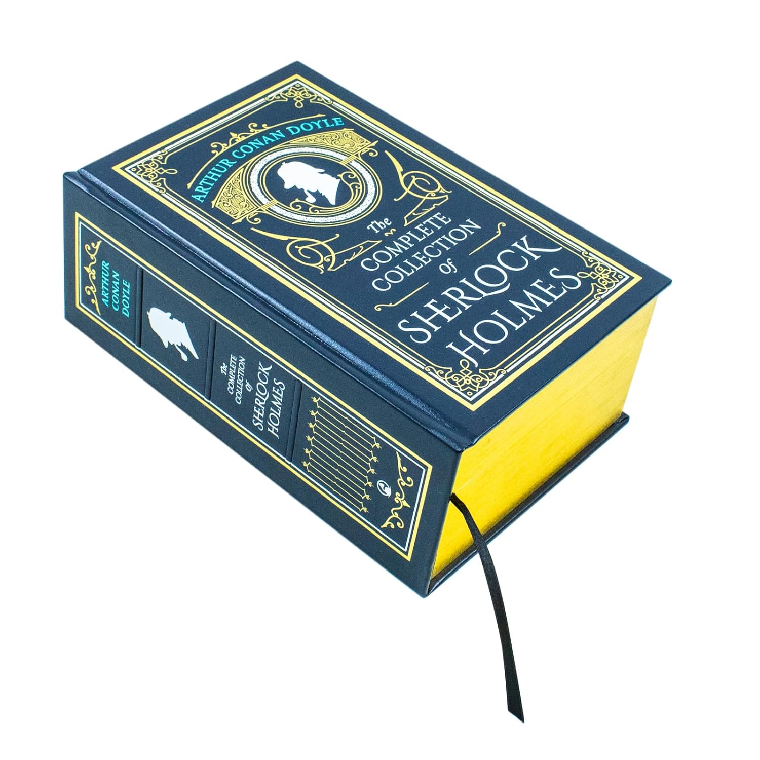 Sherlock Holmes leather-bound edition by Arthur Conan Doyle - spine and binding detail