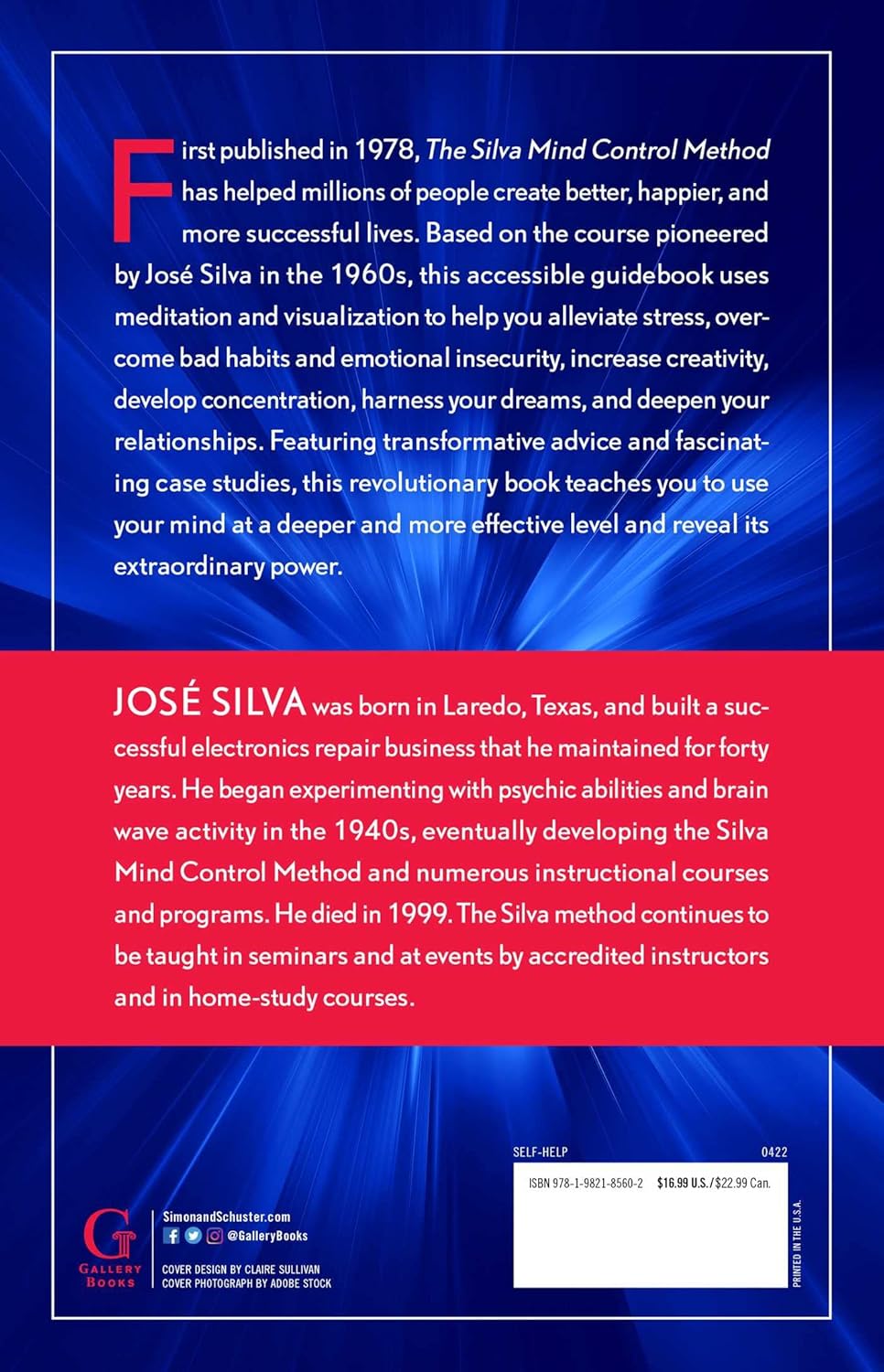 The Silva Mind Control Method paperback by Jose Silva and Philip Miele - alternate cover view