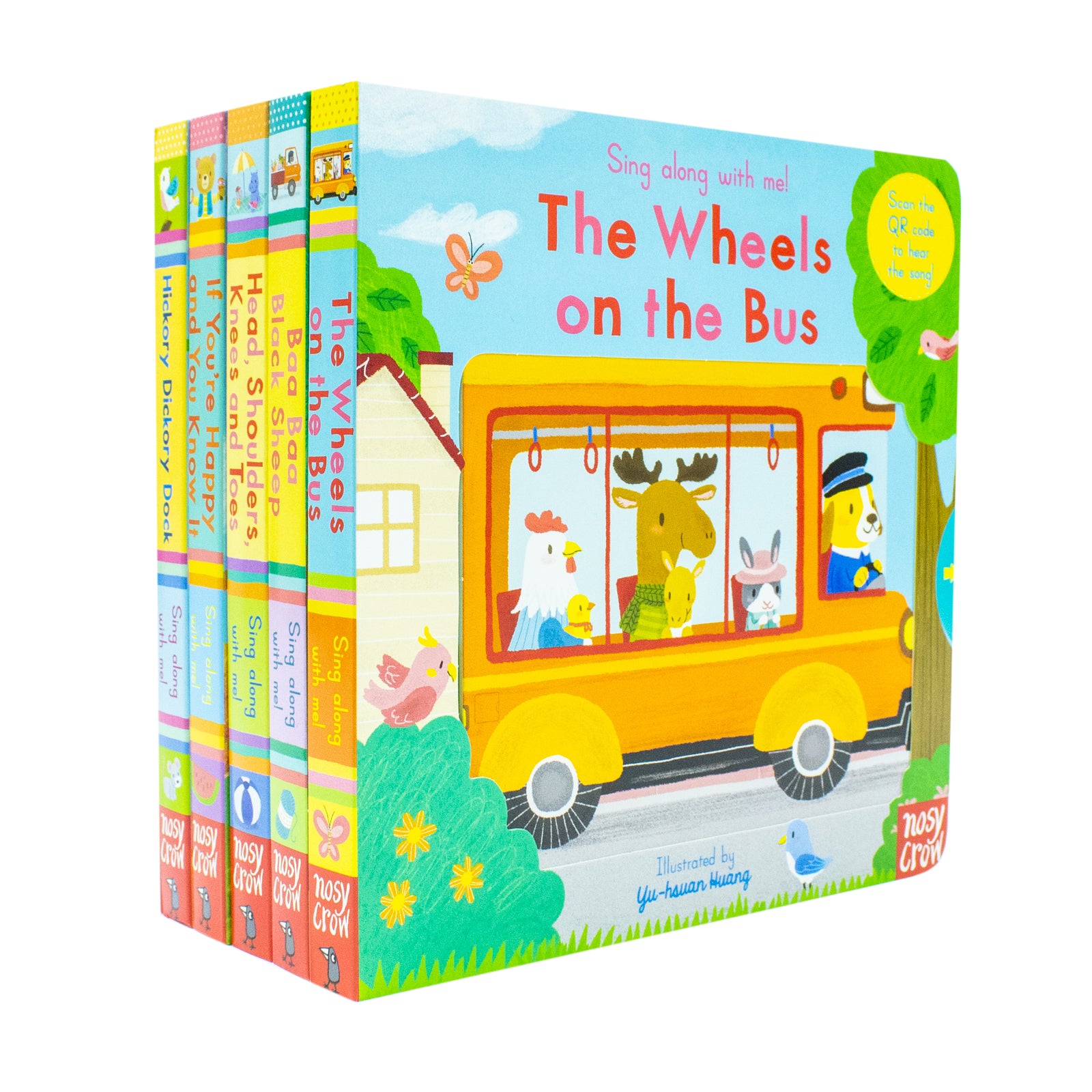 Sing Along With Me! 5 Books Collection Set by Yu-hsuan Huang - Nosy Crow board books for ages 0-3