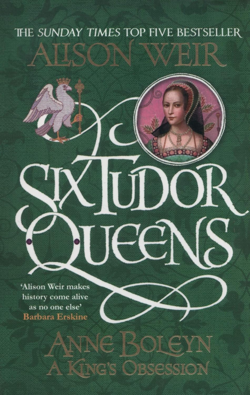 Alison Weir Six Tudor Queens 5 Book Collection Set - stacked paperback books