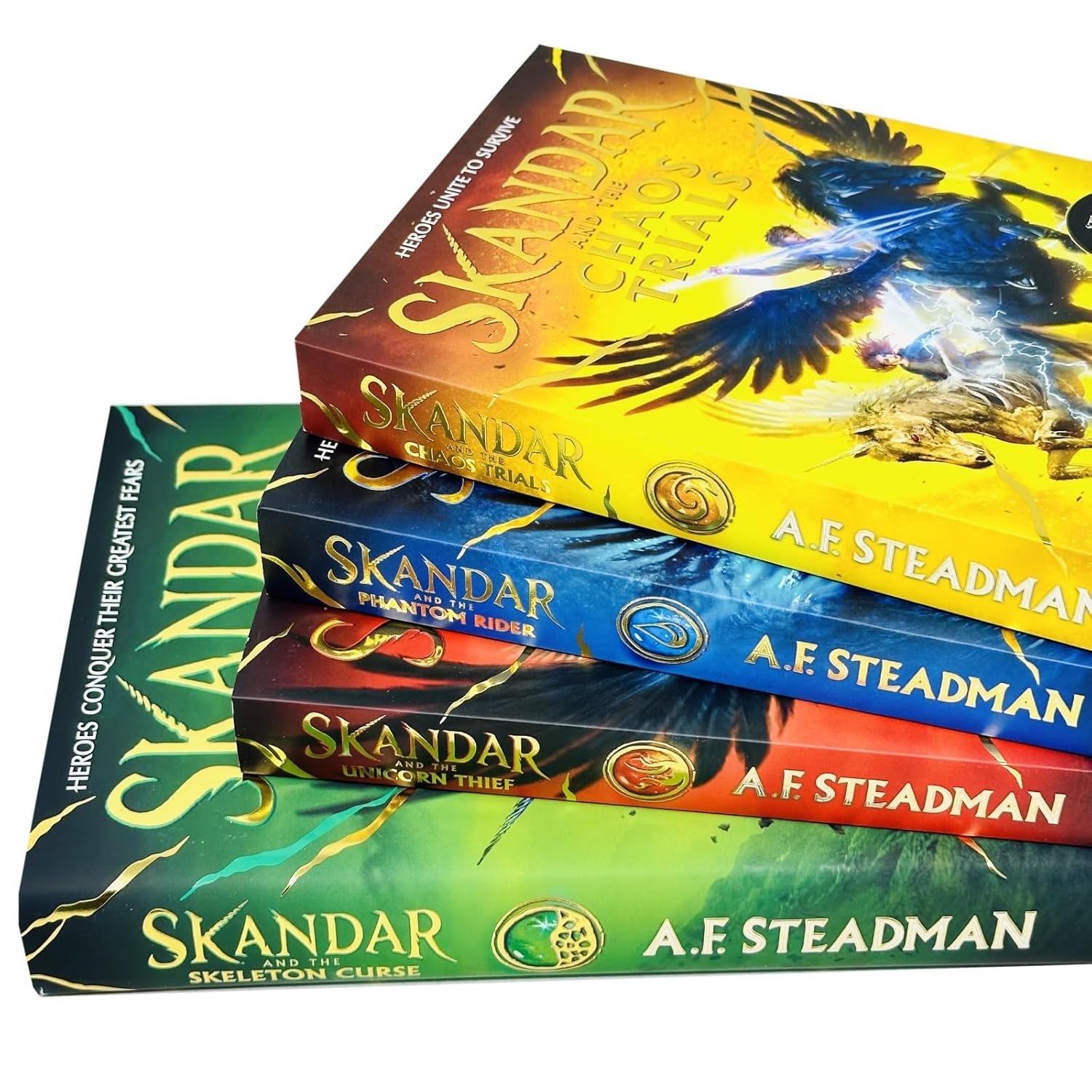 Skandar Fantasy Series Complete 4 Book Set by A.F. Steadman - Bestselling Unicorn Adventure for Ages 9-12