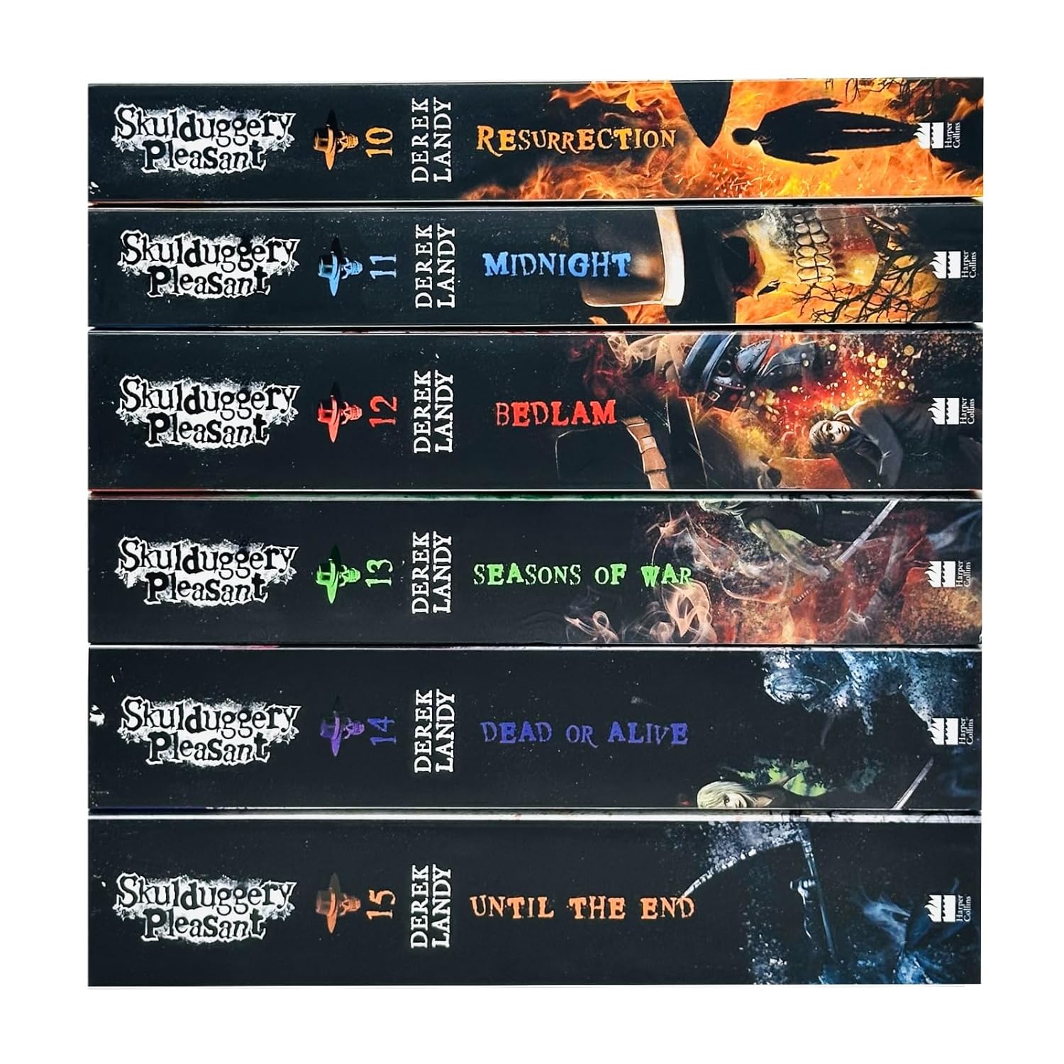 Skulduggery Pleasant 6 Book Paperback Set by Derek Landy - Books 10-15 including Seasons of War and Dead or Alive - Young Adult Fantasy