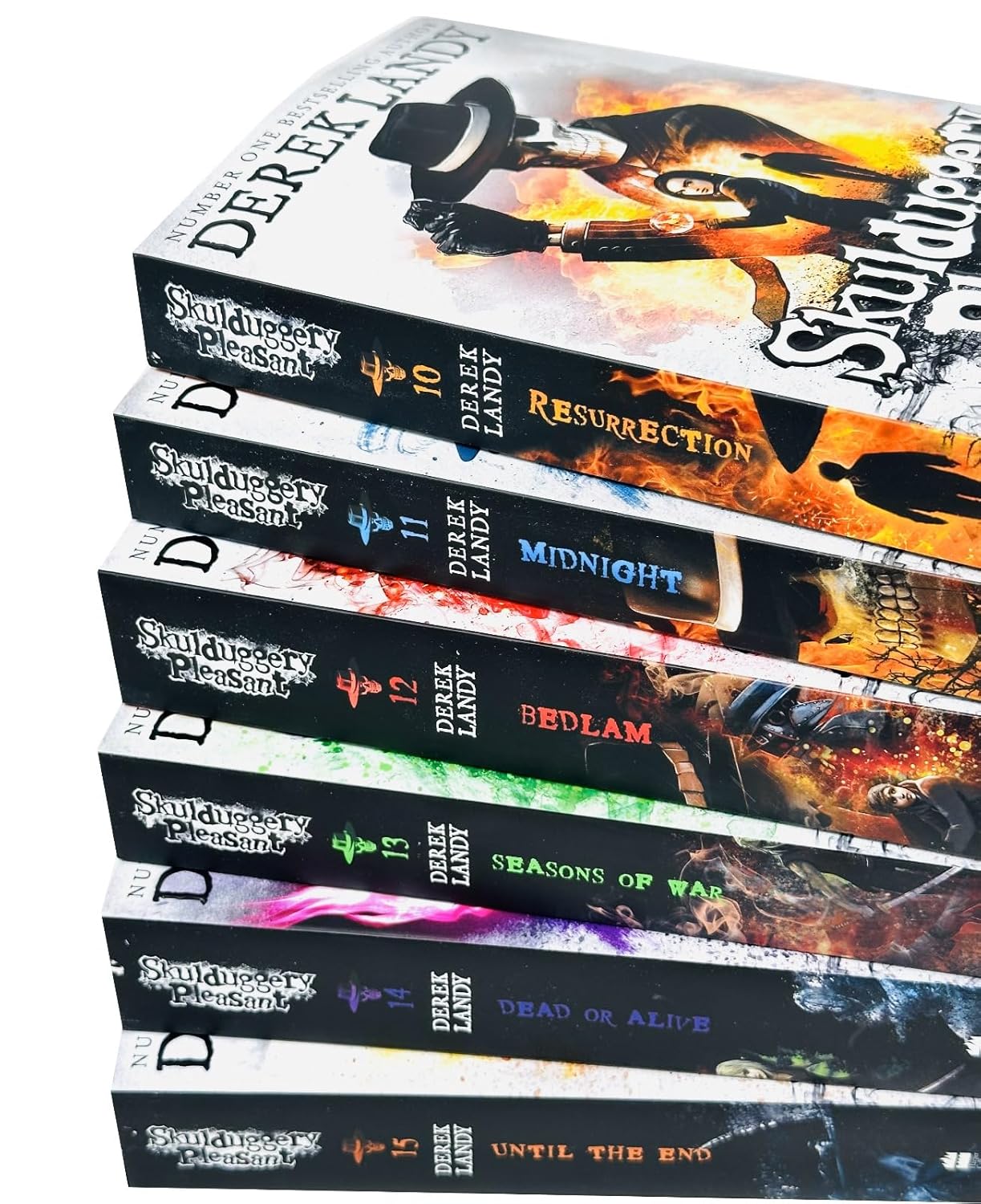 Skulduggery Pleasant Collection Set Books 10-15 by Derek Landy - Paperback Editions - Resurrection, Midnight, Bedlam and More