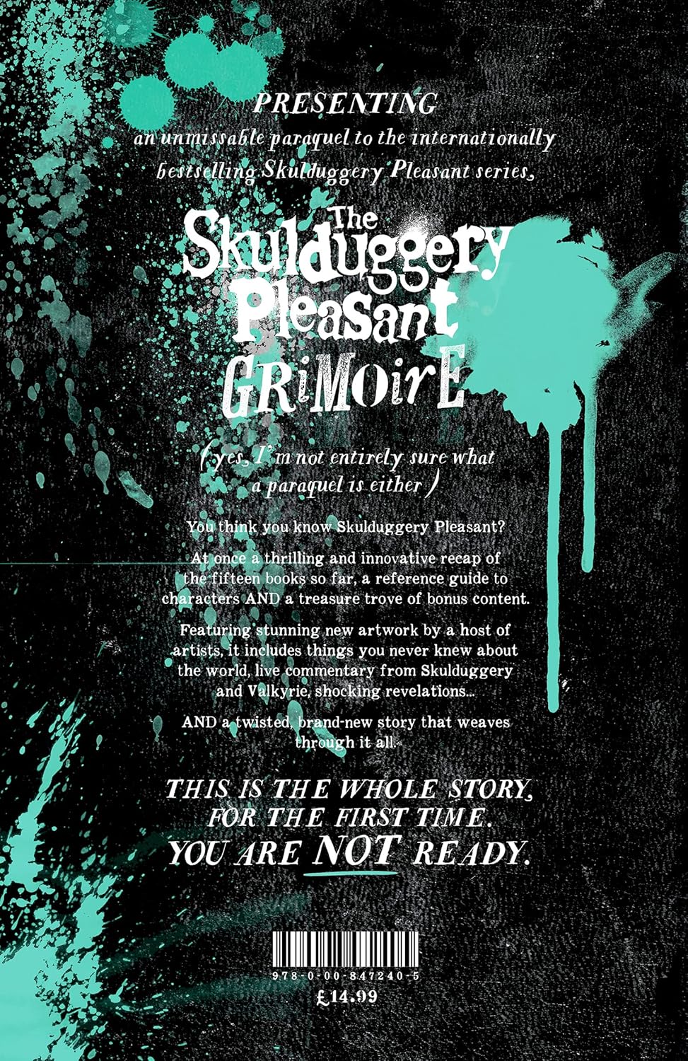 The Skulduggery Pleasant Grimoire by Derek Landy - Paperback companion book inside illustrated pages