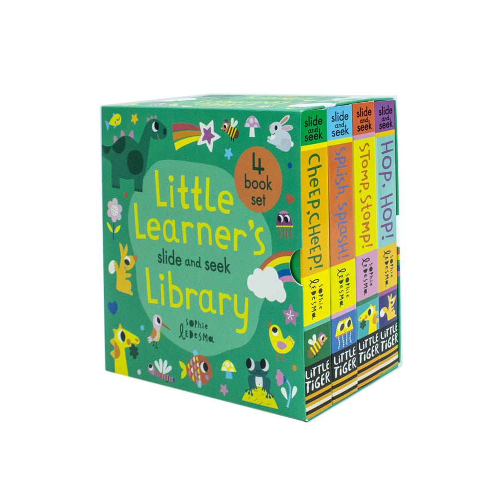 Slide and Seek Series 4 Books Collection Set by Sophie Ledesma - board book box set front cover for ages 0-3