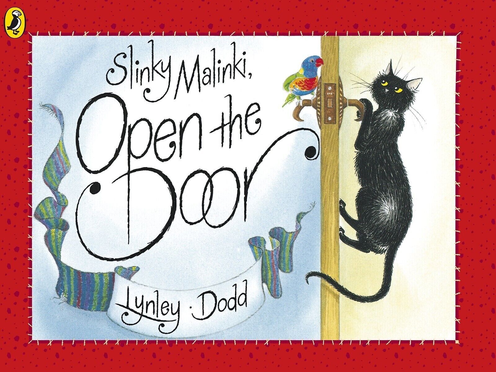 Slinky Malinki Catflaps and Slinky Malinki paperback covers from Lynley Dodd 5 book set