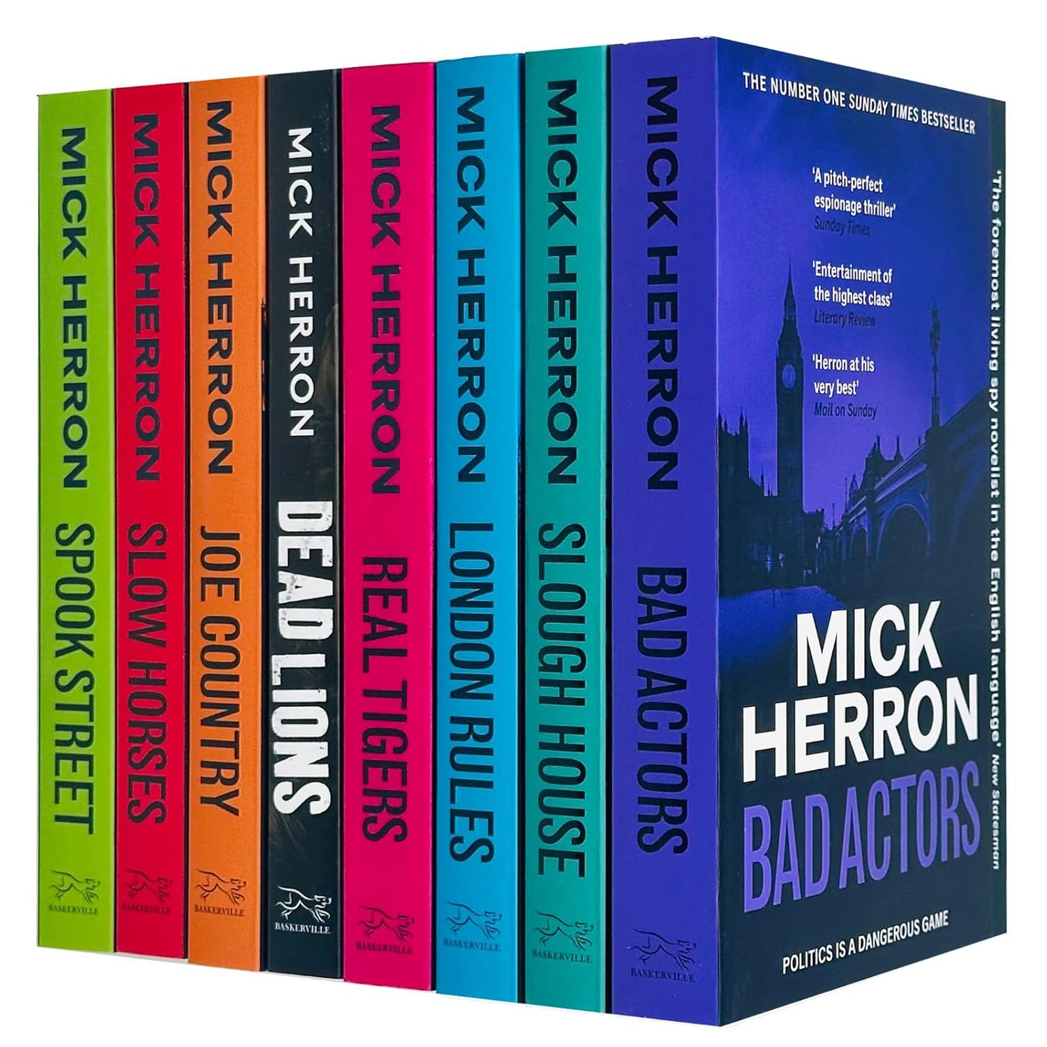 Slough House Thriller Series 8 books by Mick Herron paperback collection set cover artwork