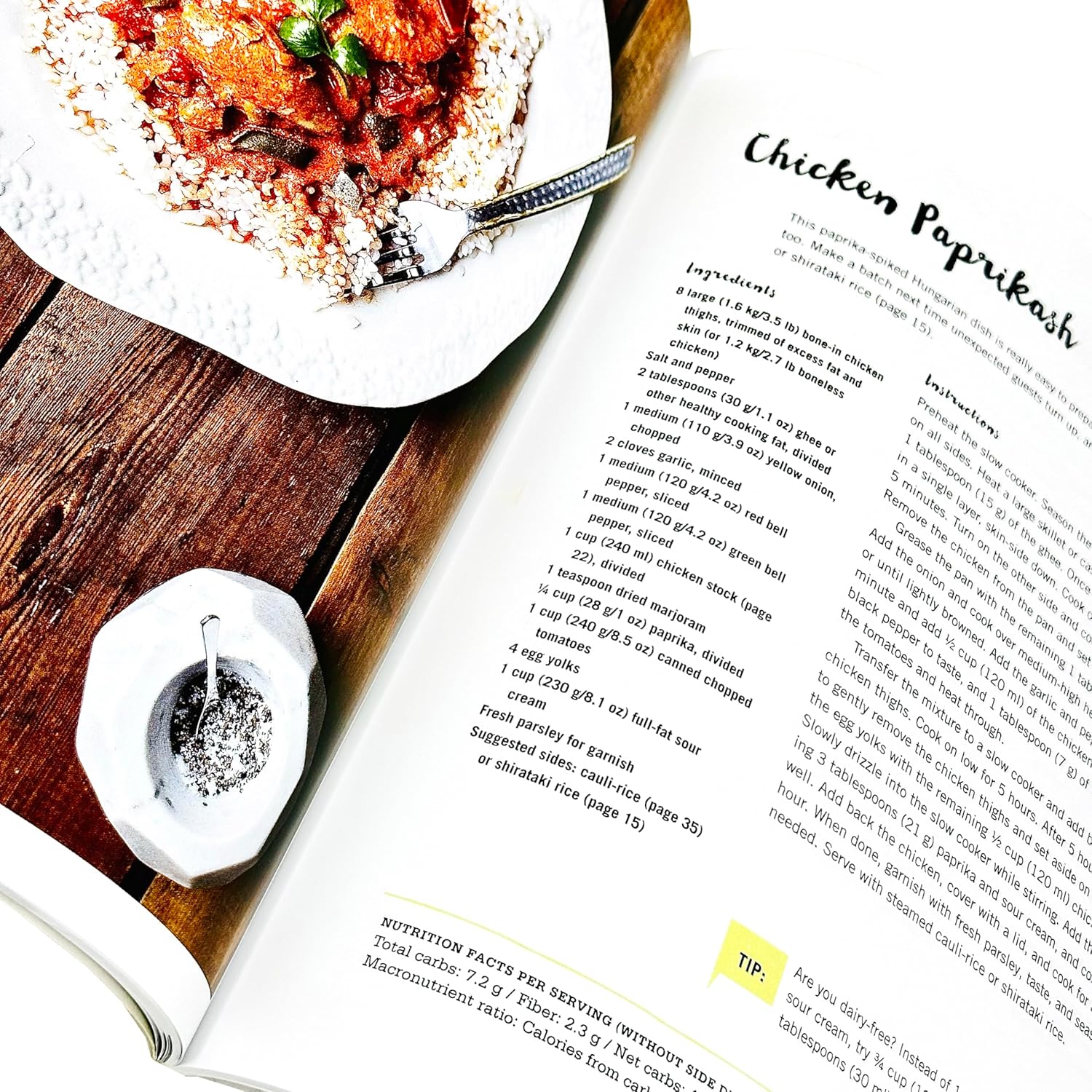 Slow Cooker Lose Weight Forever by Martina Slajerova - beginner keto recipe layout inside book