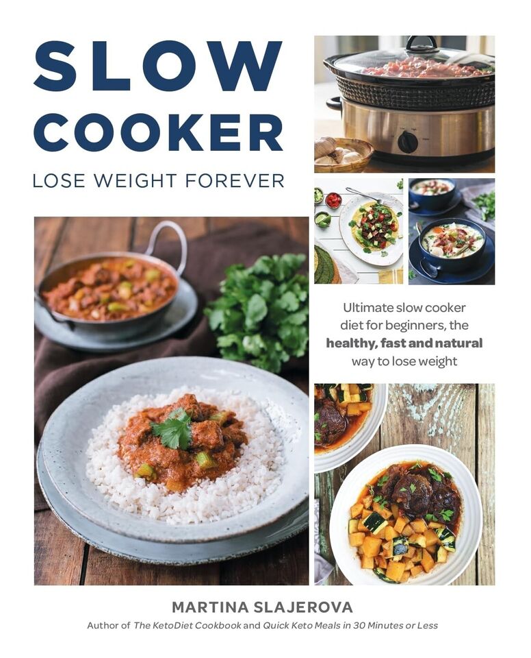 Back cover detail of the 3 books collection set featuring keto slow cooker, plant-based and Indian curry cookbooks