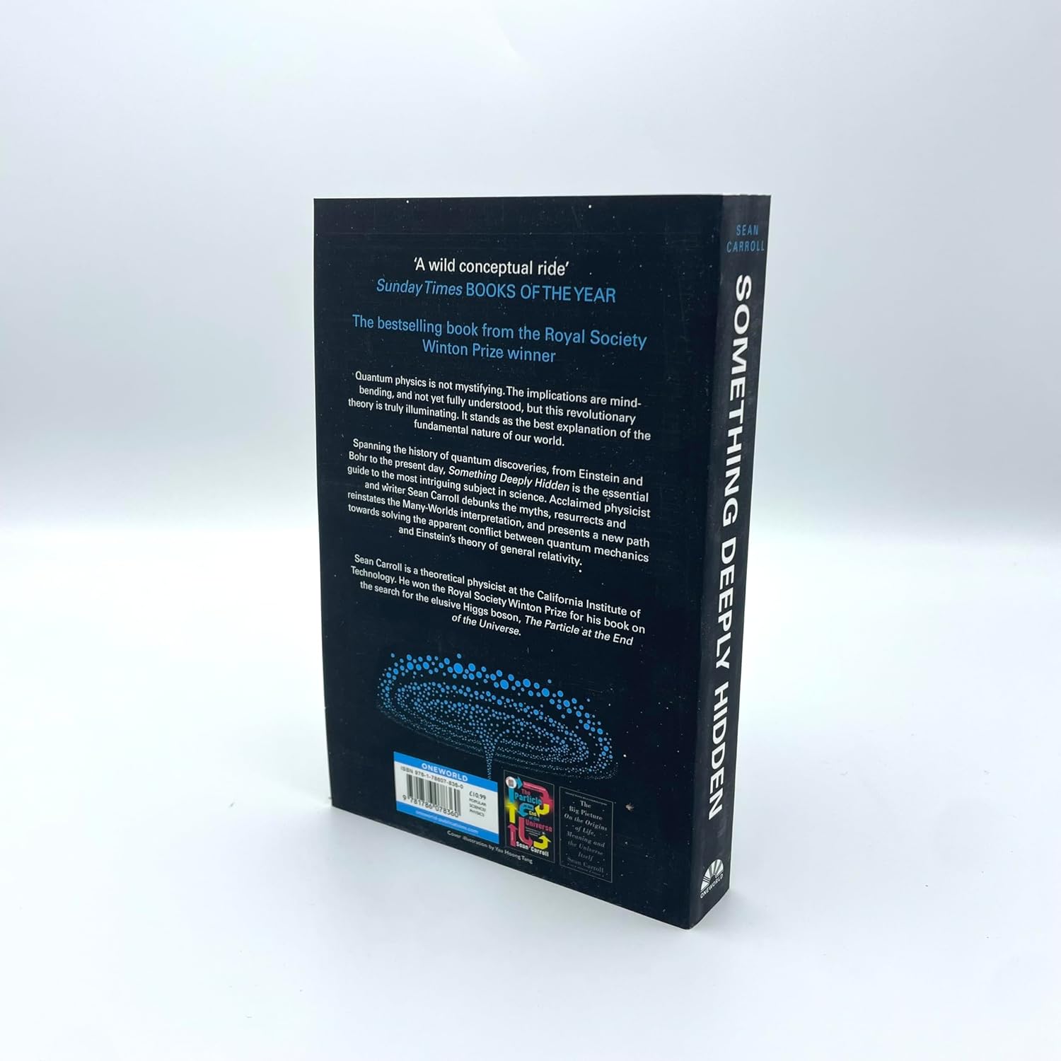 Something Deeply Hidden by Sean Carroll - full paperback book view, quantum worlds and spacetime