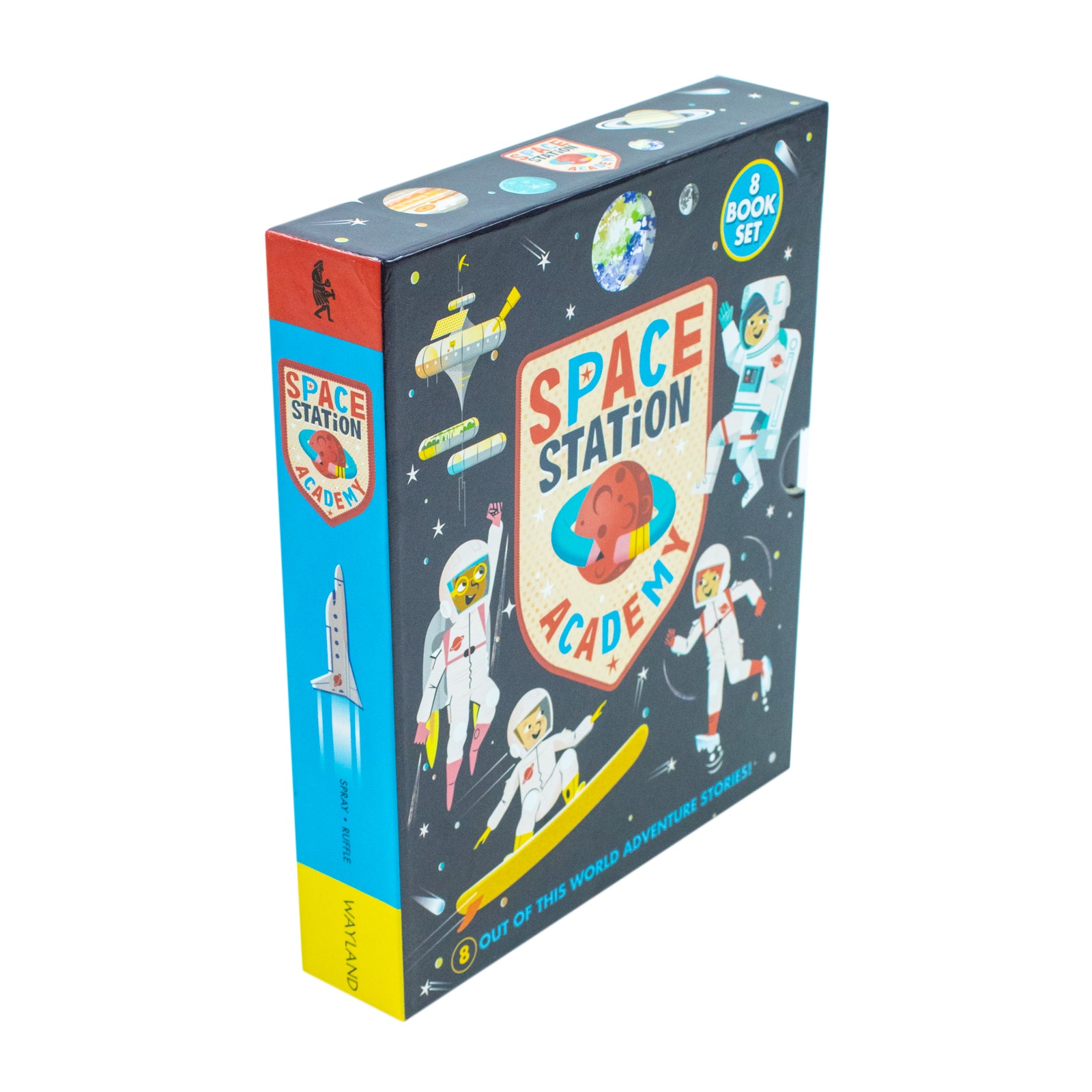 Space Station Academy 8 Books Collection Set by Sally Spray - front cover paperback set for ages 7-9