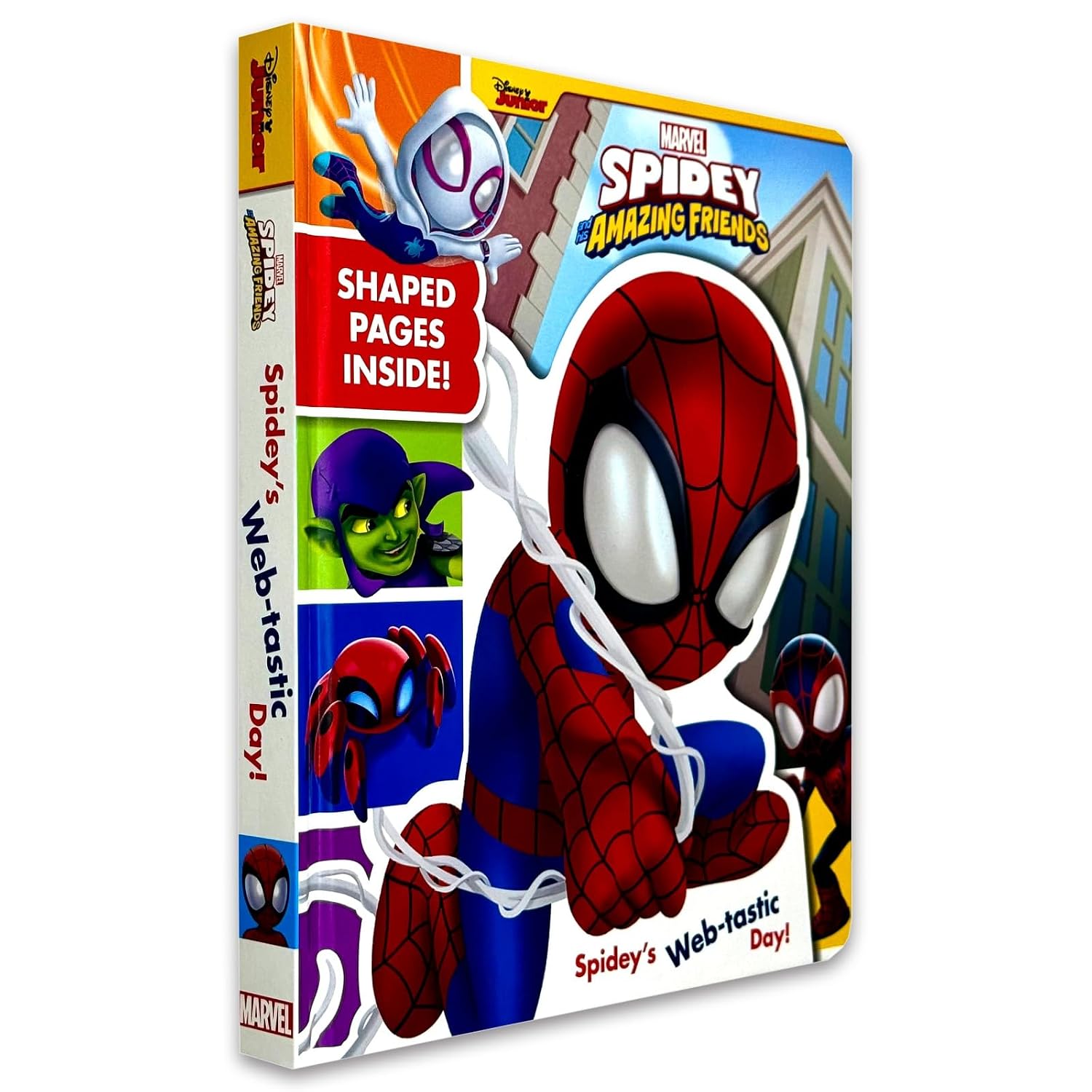 Marvel Spidey and His Amazing Friends: Spidey's Web-Tastic Day board book cover, ages 3-5