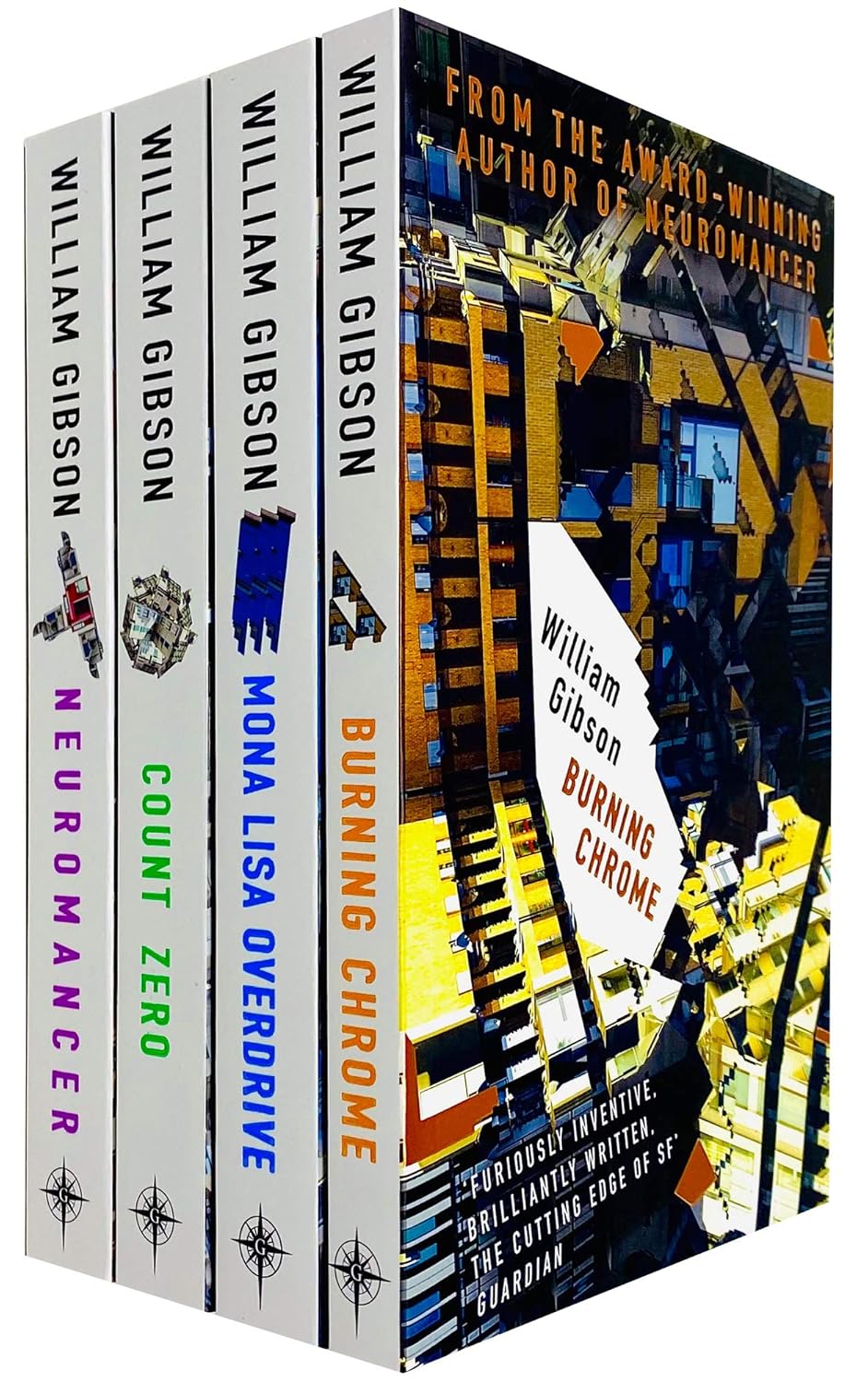 Sprawl Series 4 Books Collection Set by William Gibson - cyberpunk paperback set including Neuromancer and Burning Chrome