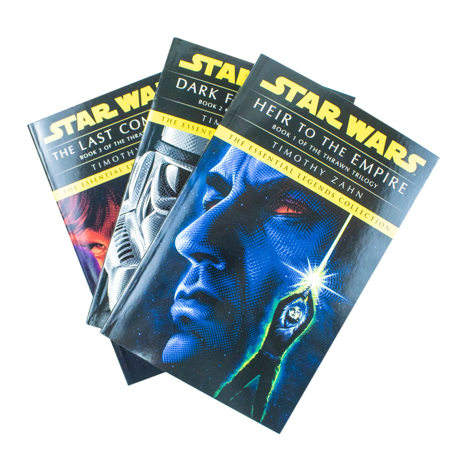 Star Wars: The Thrawn Trilogy paperback book set cover artwork by Timothy Zahn - Grand Admiral Thrawn saga