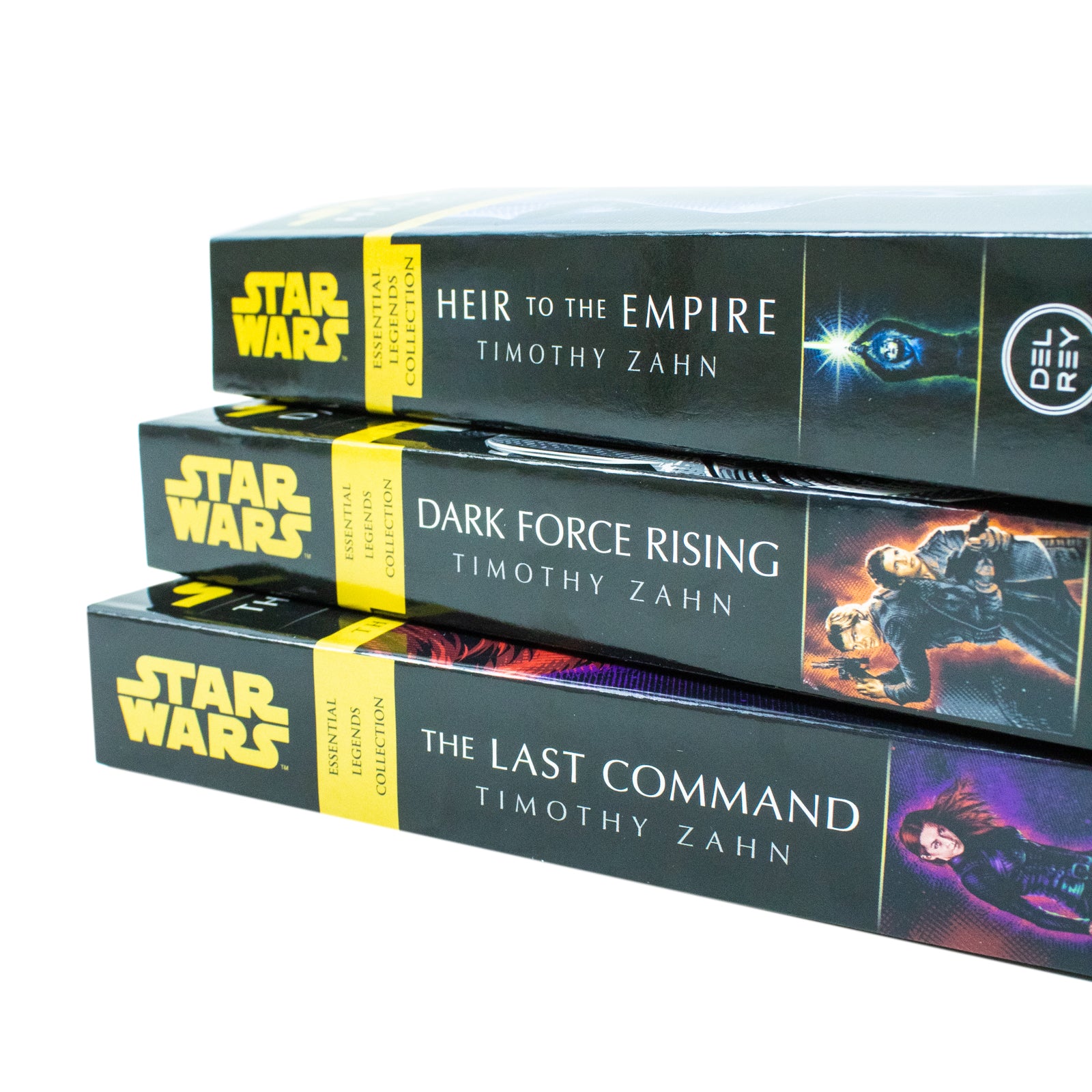 Star Wars: The Thrawn Trilogy 3 book set spines - Timothy Zahn paperback science fiction collection