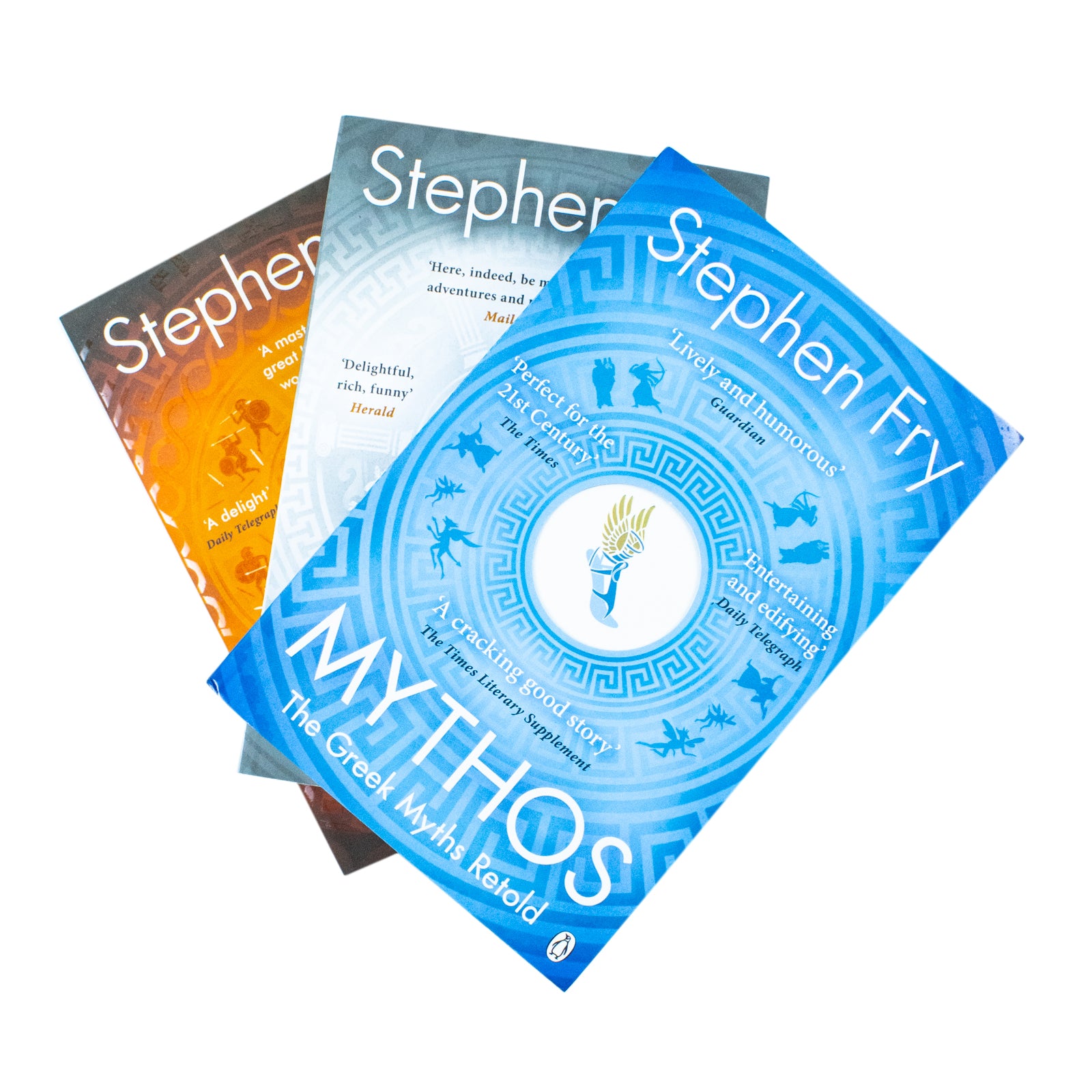 Stephen Fry's Greek Myths 3 Books Collection Set - Troy, Heroes and Mythos paperback editions