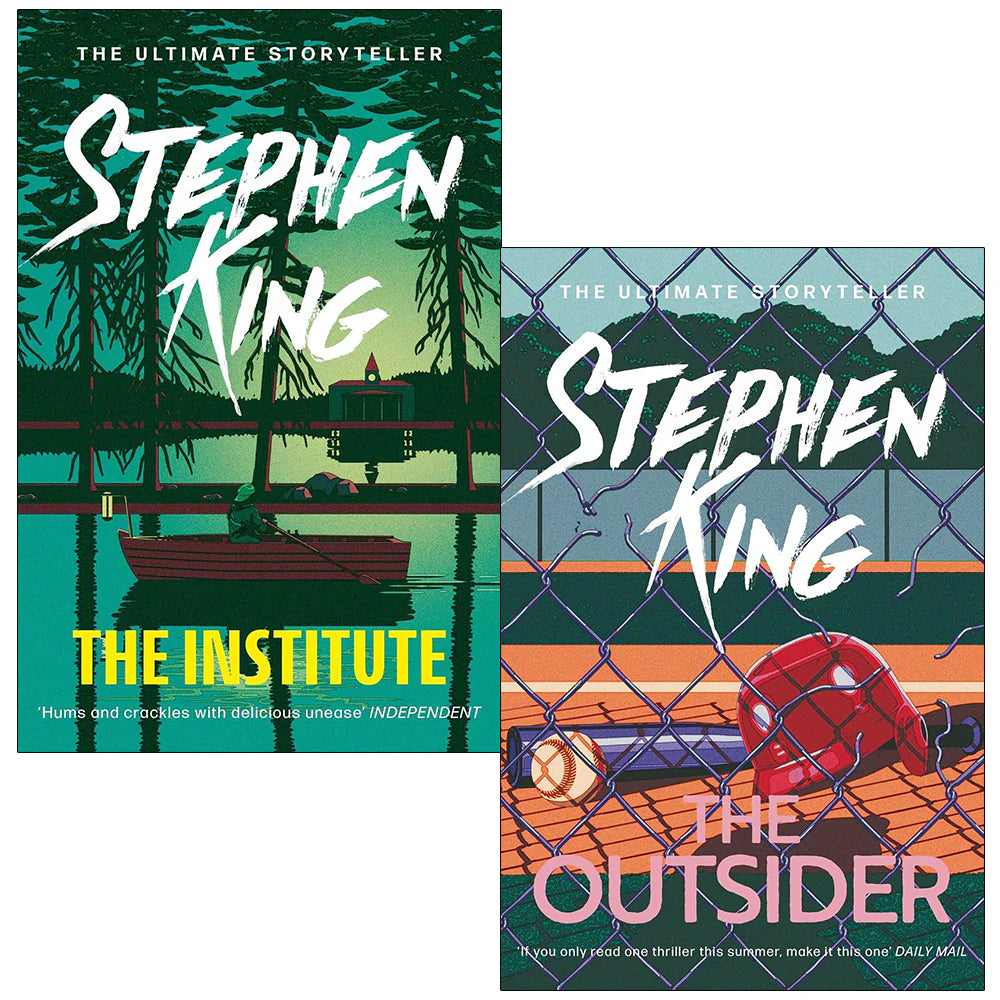 Stephen King 2 Book Collection Set - The Institute and The Outsider - brand new paperback edition