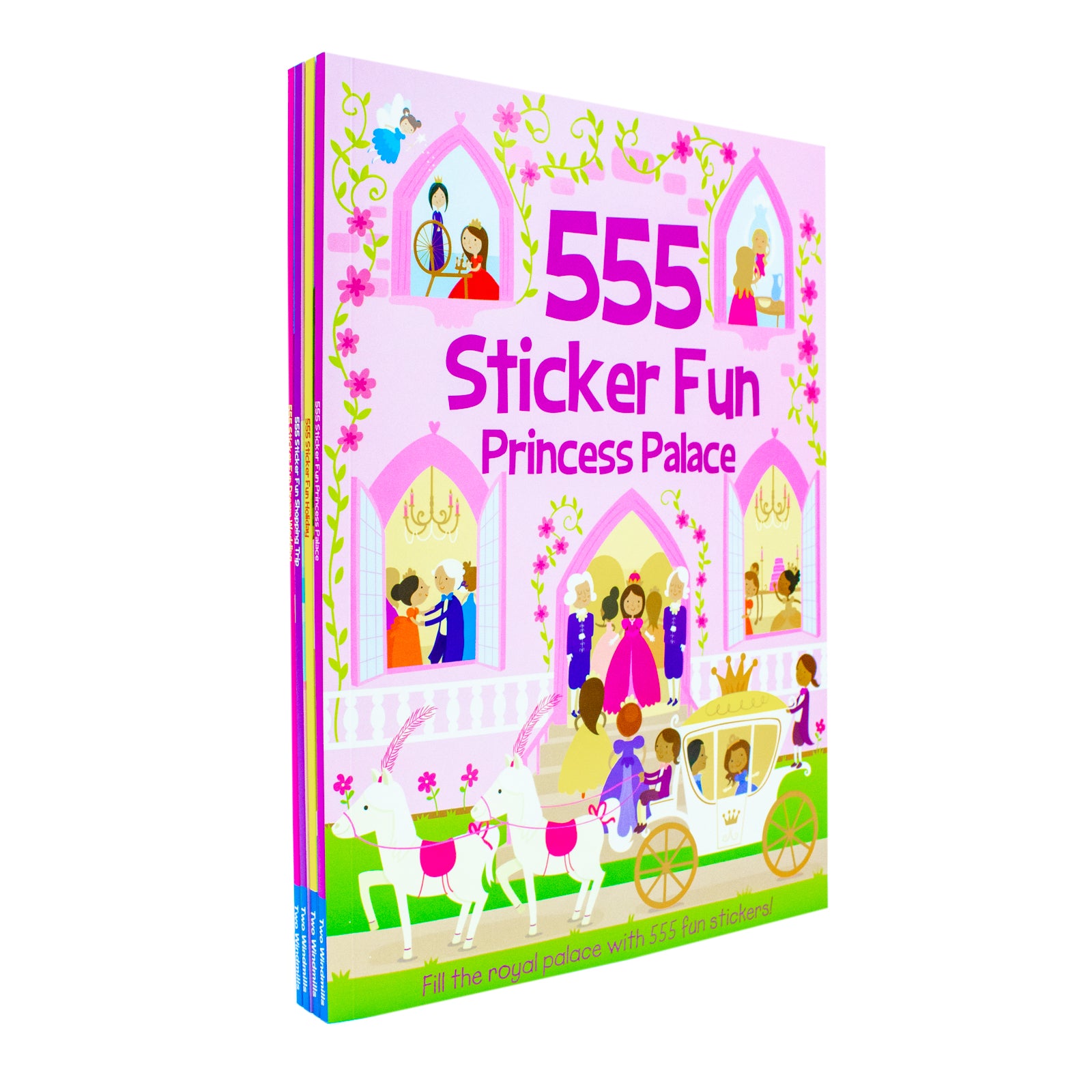 Sticker Dress Up 4 Books Collection Set - My Day Out Fashion Shopping, Holiday, Princess Palace and Wedding paperback activity books
