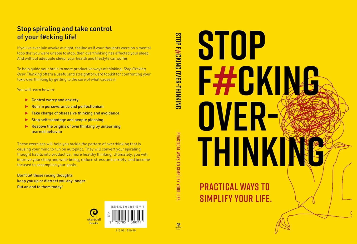 Stop F*cking Overthinking by Editors of Chartwell Books - inside pages showing writing prompts and exercises
