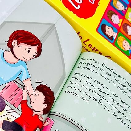 Back cover detail of Stories to Learn From 12 Books Collection Set paperback, ages 4-8 social skills stories