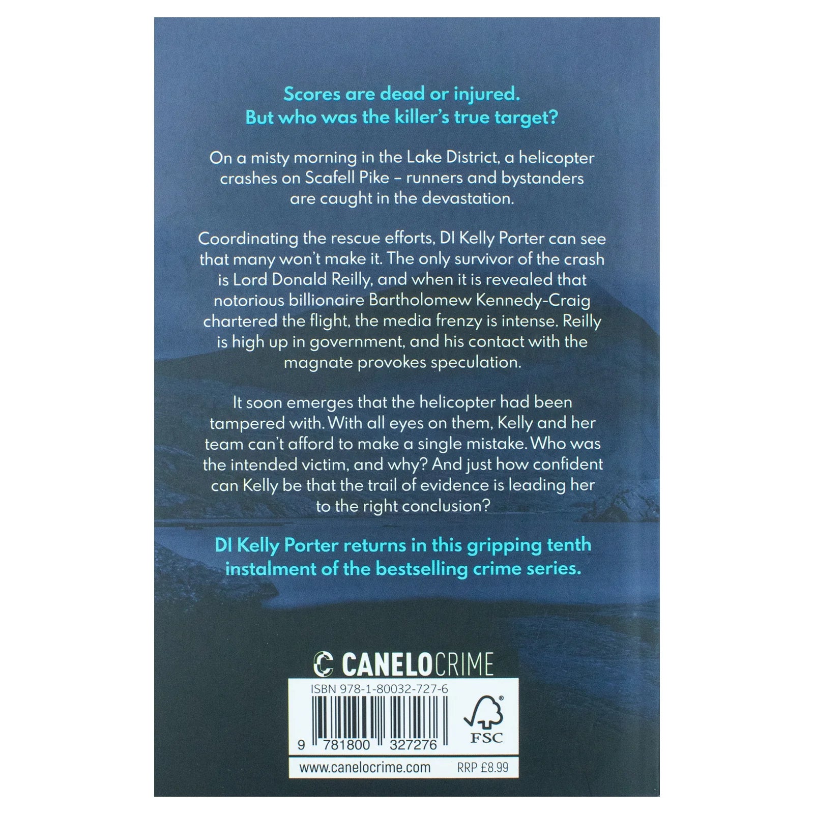 Sudden Death by Rachel Lynch - Detective Kelly Porter Book 10 - paperback angled view