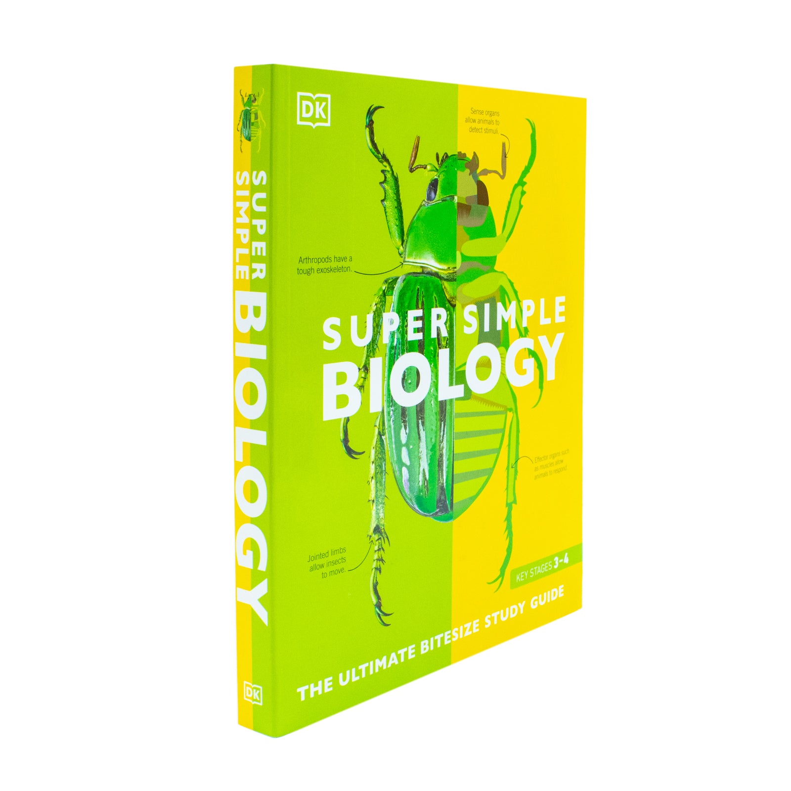 Super Simple Biology by DK - illustrated paperback study guide showing biology diagrams, KS3/GCSE revision