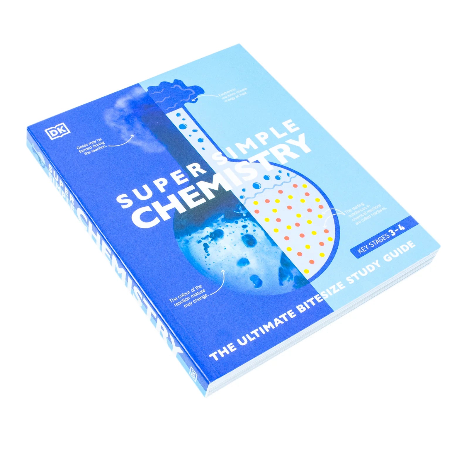 Super Simple Chemistry by DK - inside pages showing KS3 KS4 chemistry topics