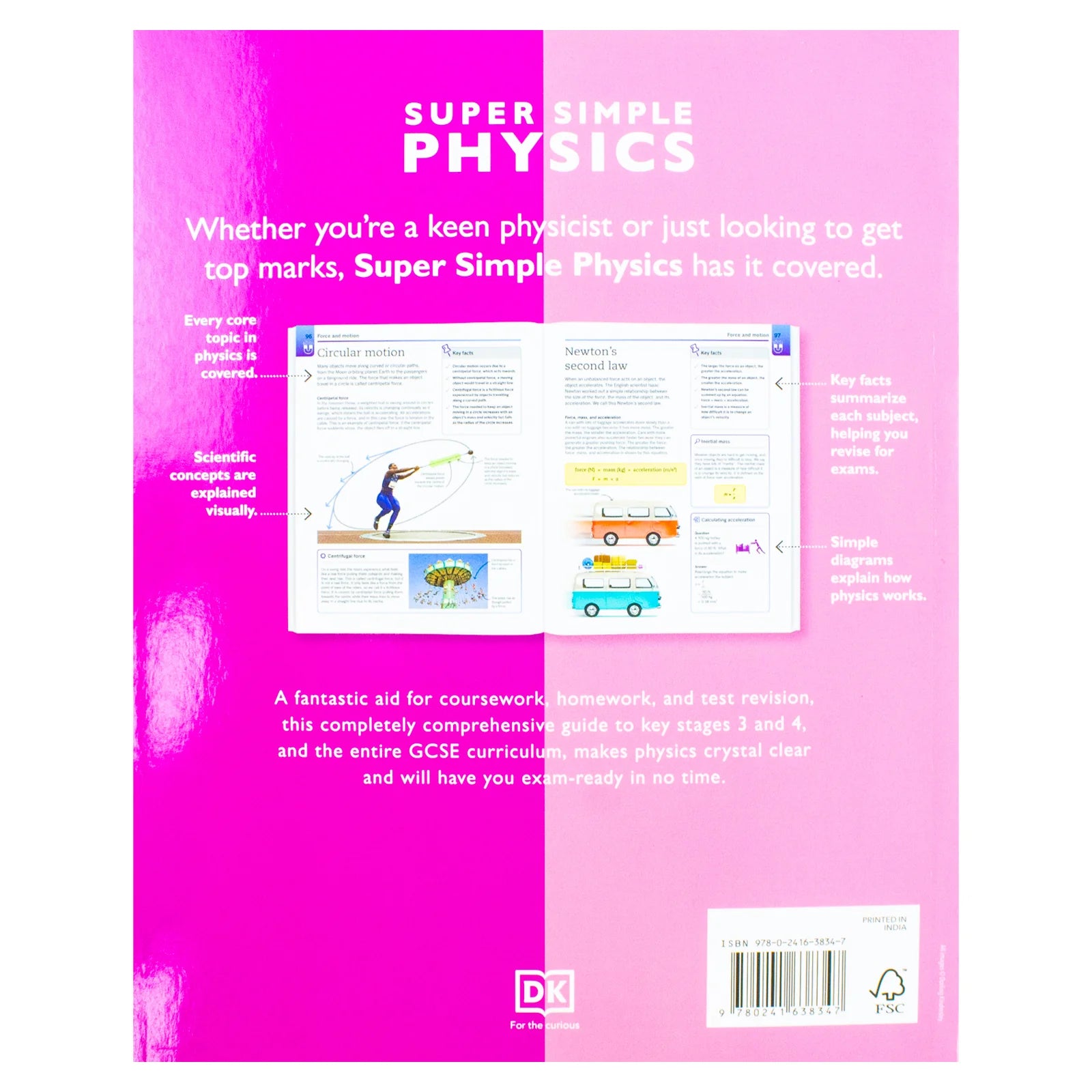 Super Simple Physics: The Ultimate Bitesize Study Guide by DK - illustrated inside page spread 2