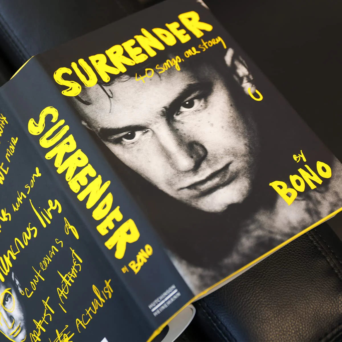 Surrender: 40 Songs, One Story by Bono - hardback book spine detail