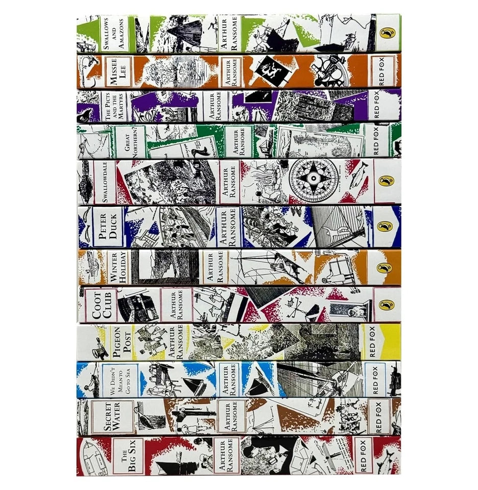Swallows and Amazons 12 Books Collection Set by Arthur Ransome - Paperback - all twelve titles displayed