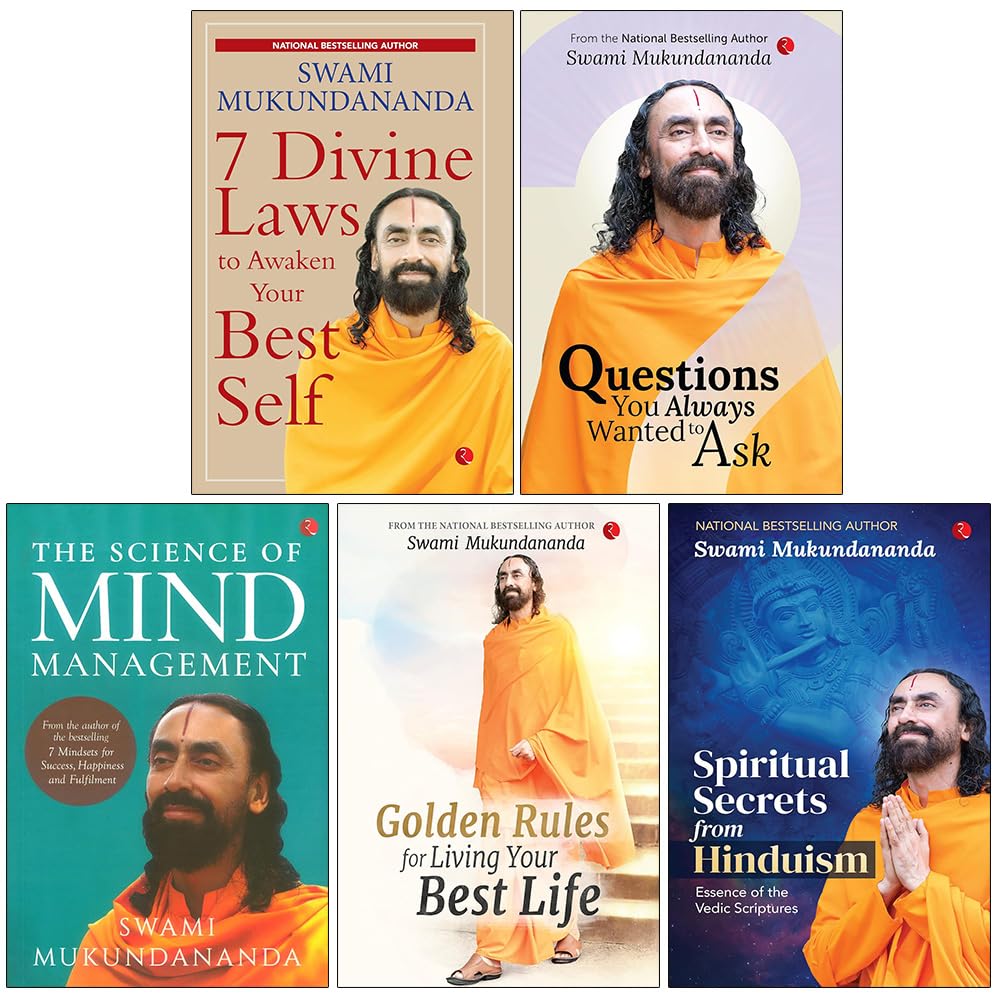 Swami Mukundananda 5 Books Collection Set - paperback spirituality and self-help book set