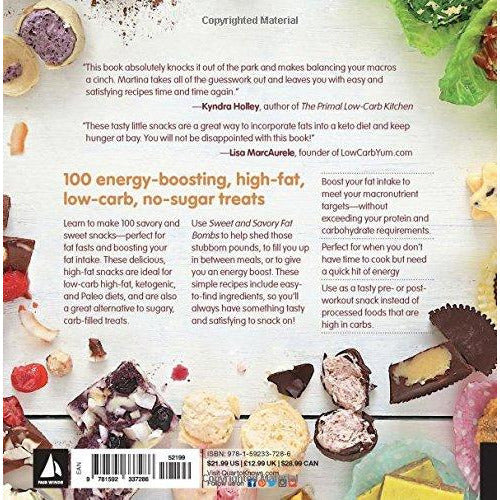 Sweet and Savory Fat Bombs by Martina Slajerova - Keto Fat Bomb Recipes - Paperback back cover