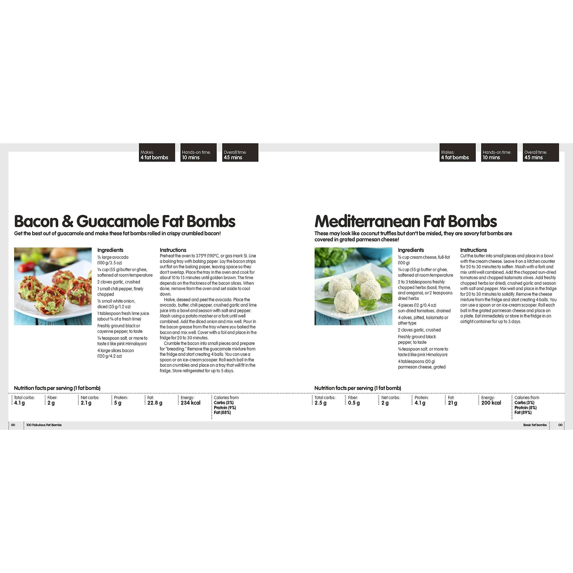 Sweet and Savory Fat Bombs by Martina Slajerova - sample keto snack recipe page