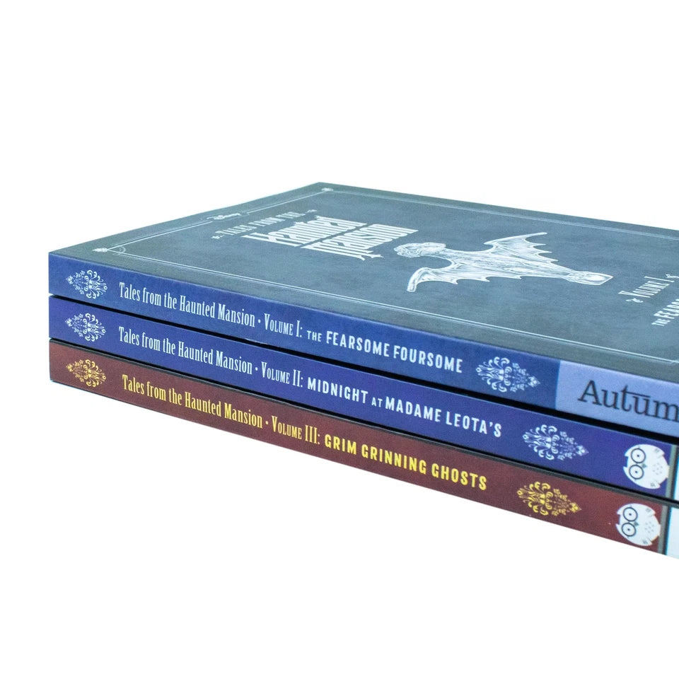 Tales from the Haunted Mansion 3 book paperback collection set back cover and spines