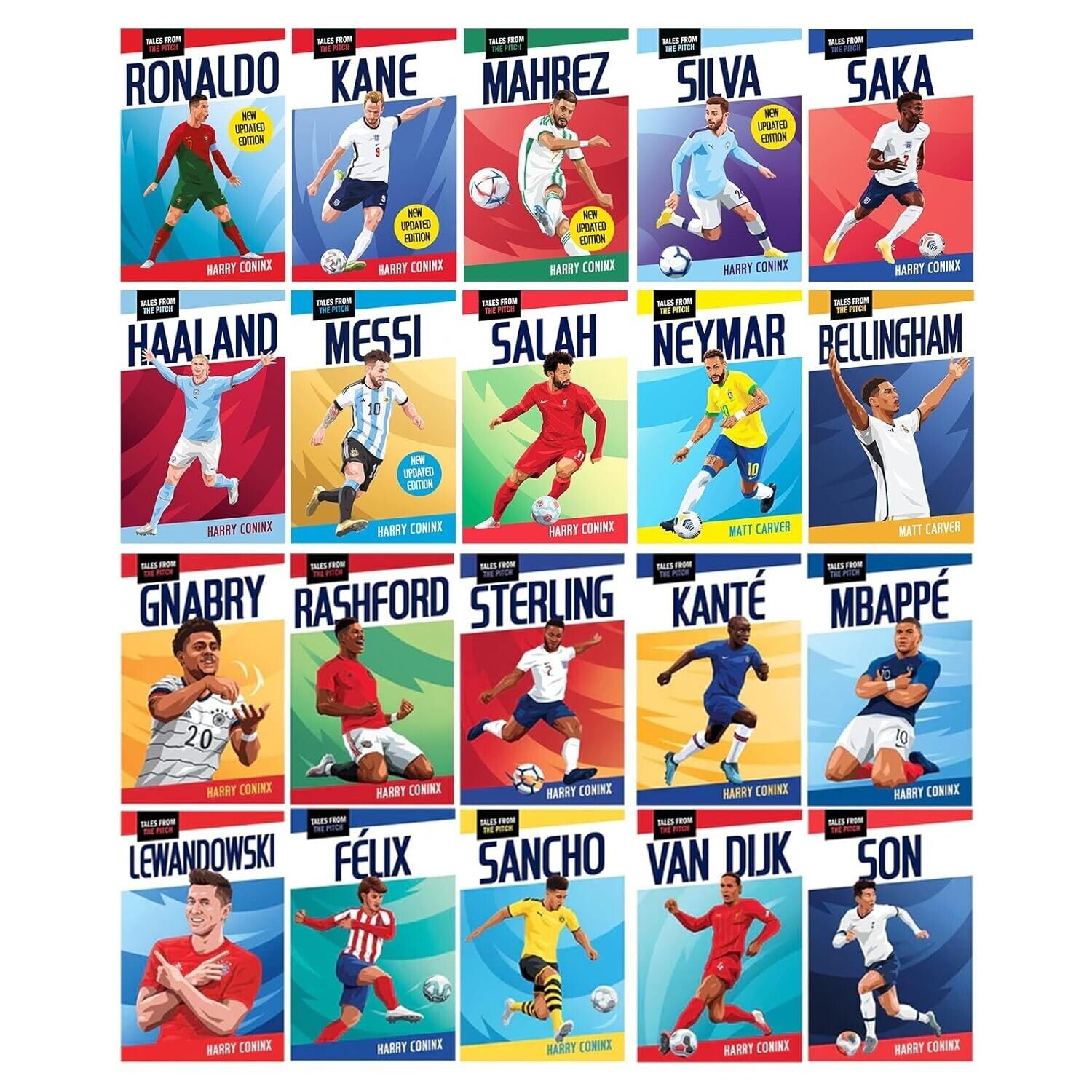 Tales from the Pitch Football Superstar Heroes 20 Books Collection Set by Harry Coninx and Matt Carver - Paperback football biographies for ages 9-12