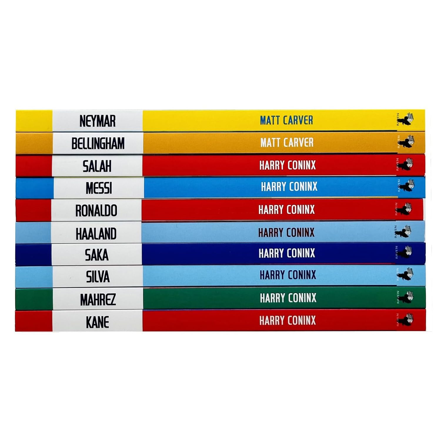 Full 10 book Tales From The Pitch Set 2 collection spines - football superstar biographies by Harry Coninx and Matt Carver