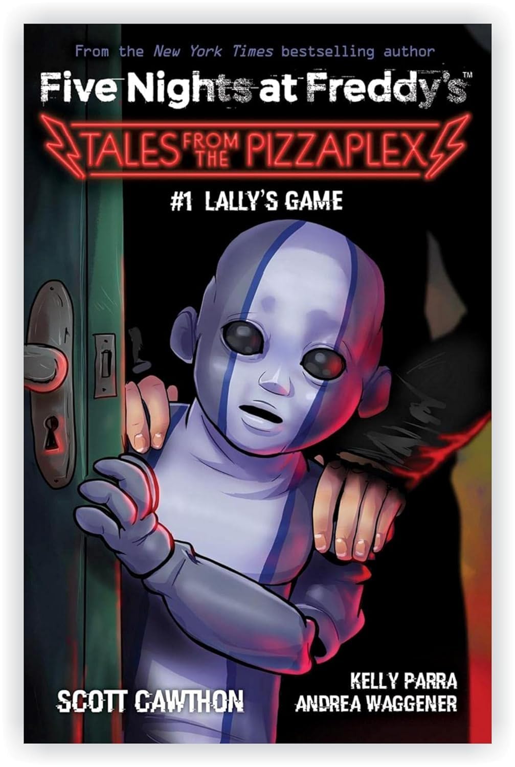 Five Nights at Freddy's Tales from the Pizzaplex 8 books paperback collection set stacked by Scott Cawthon